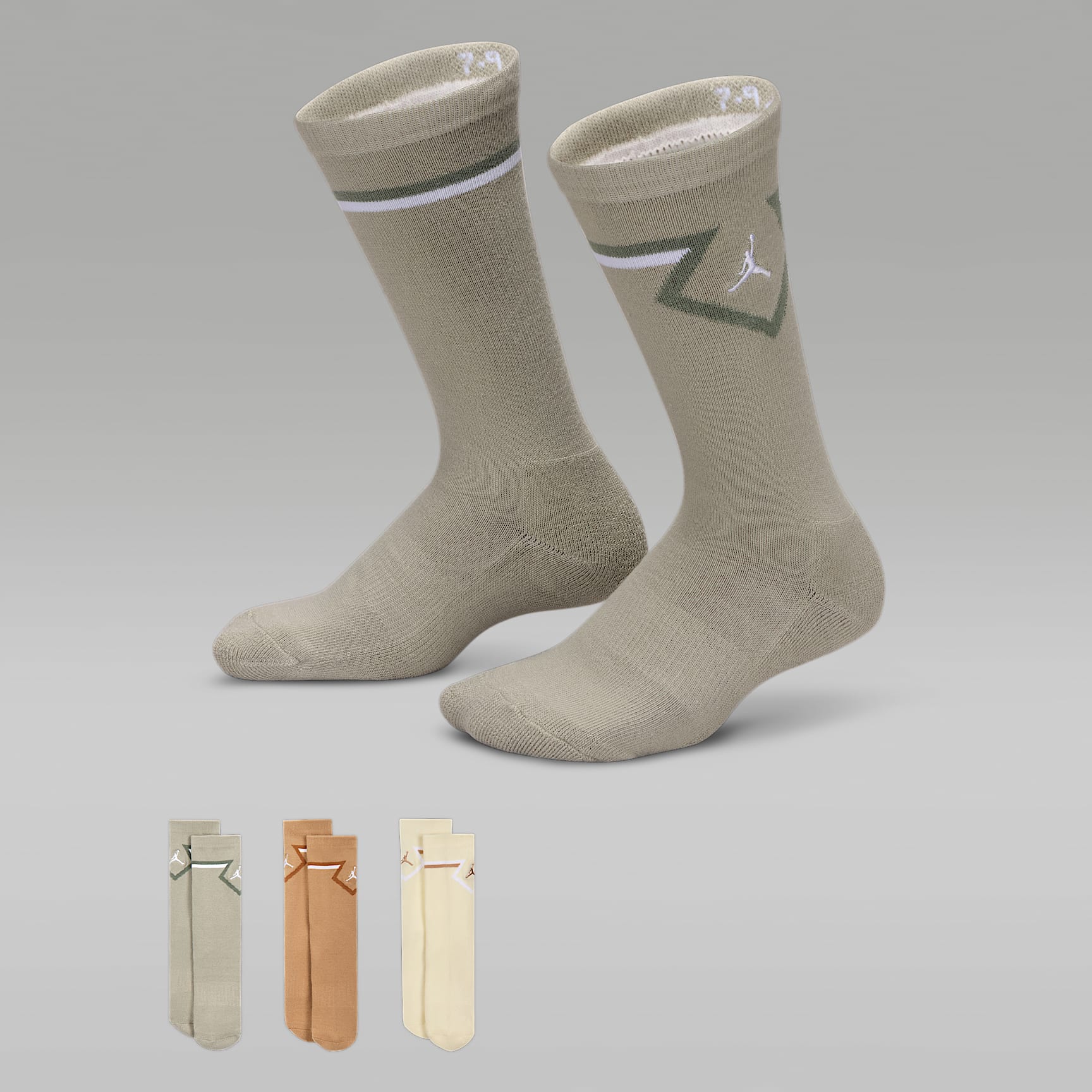 Calcetas Diamond para niños talla grande Jordan (3 pares)