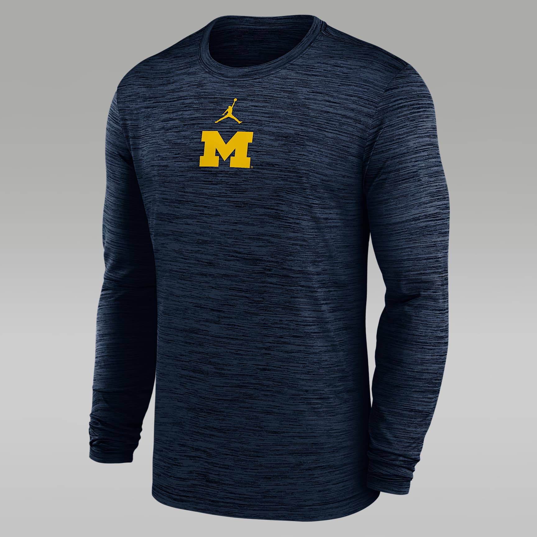 Michigan Sideline Velocity Men's Jordan Brand Dri-FIT College Long-Sleeve T-Shirt