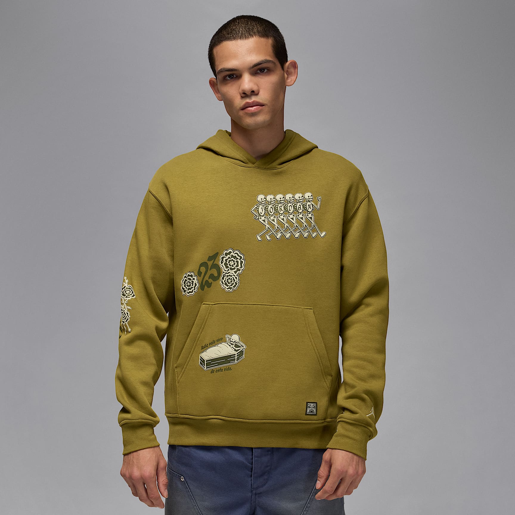 Sudadera con gorro sin cierre de tejido Fleece para hombre Jordan Brooklyn