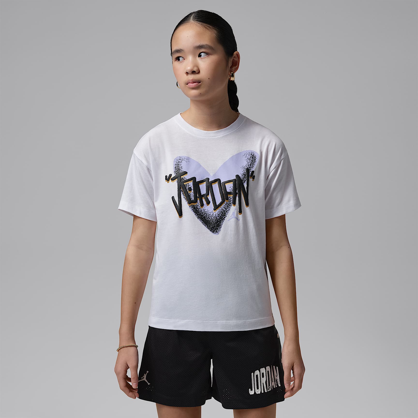 조던 주니어 하트 스케치 티셔츠
