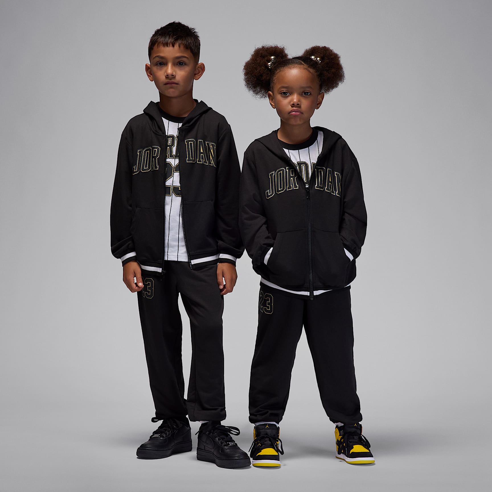 Ensemble trois pièces à zip avec maillot en molleton Jordan pour enfant