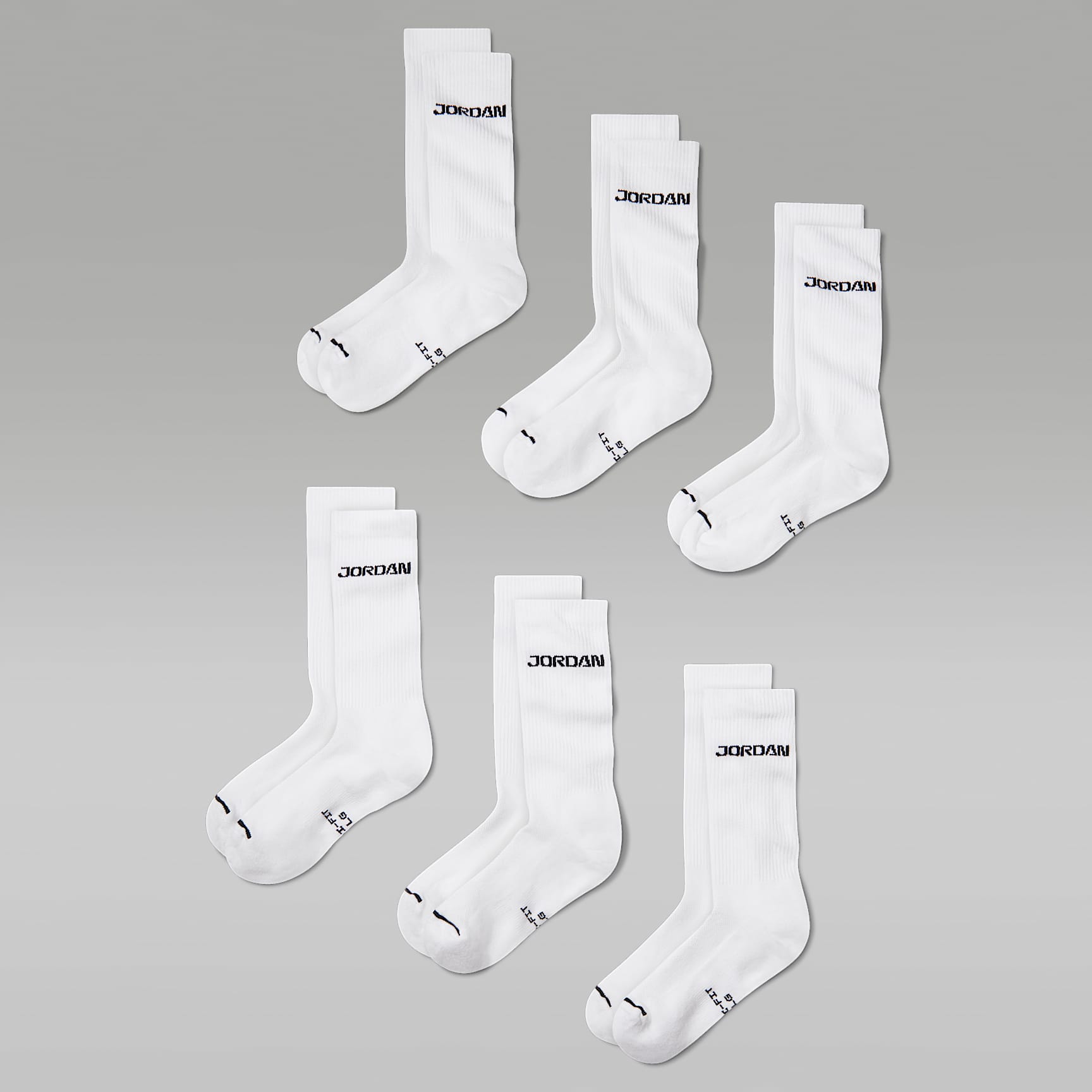 Jordan Everyday Elevated Crew Socks (6 Pairs)