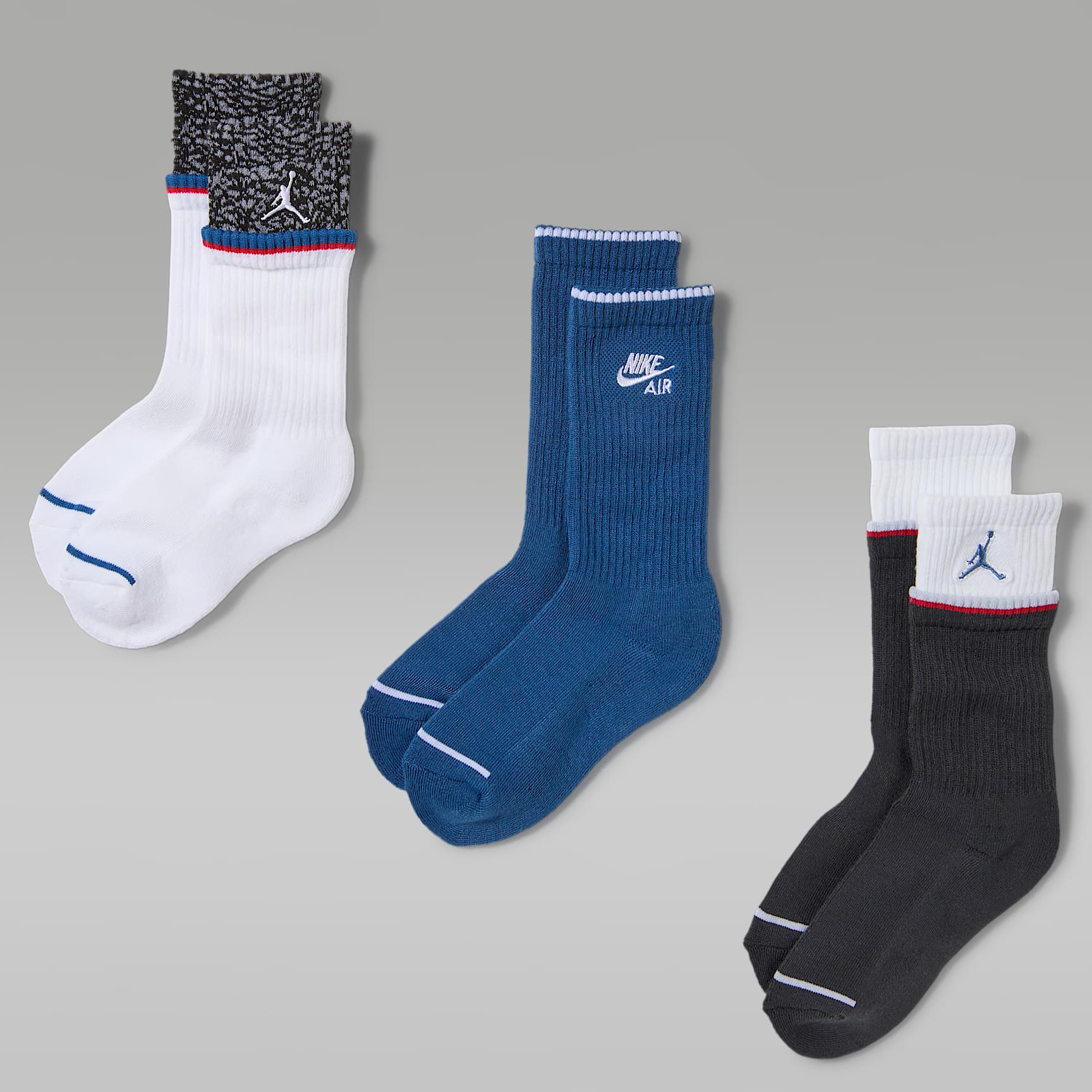 Calcetas retro AJ3 Jordan para niños (3 pares)