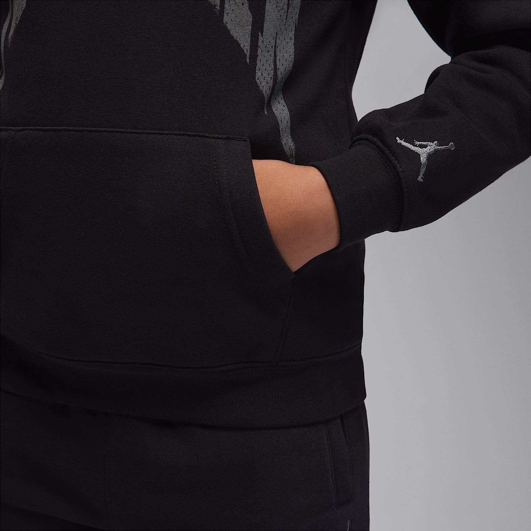 Sudadera con gorro sin cierre de tejido Fleece para niños talla grande Jordan MVP