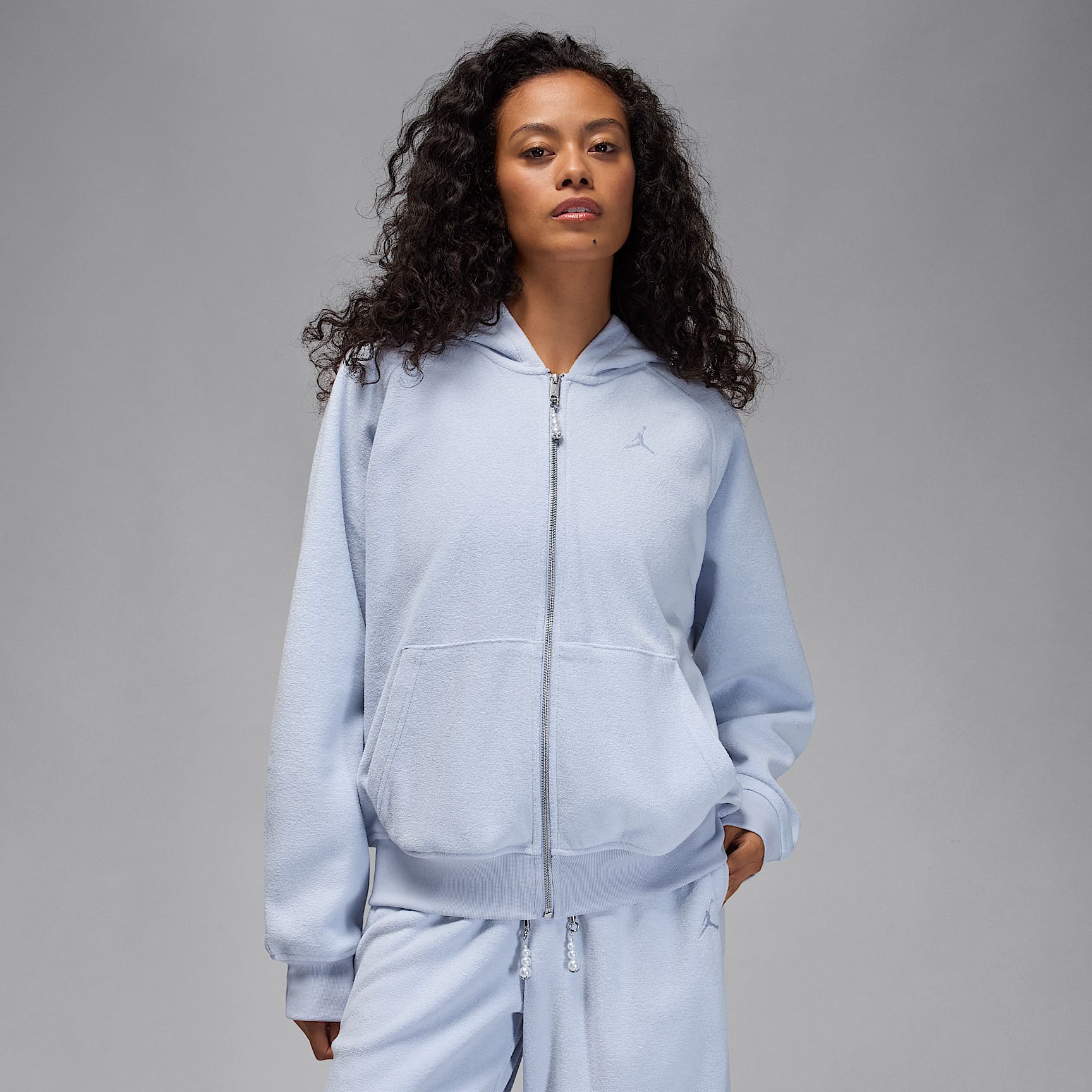 Sudadera con gorro y cierre completo para mujer Jordan Flight Fleece