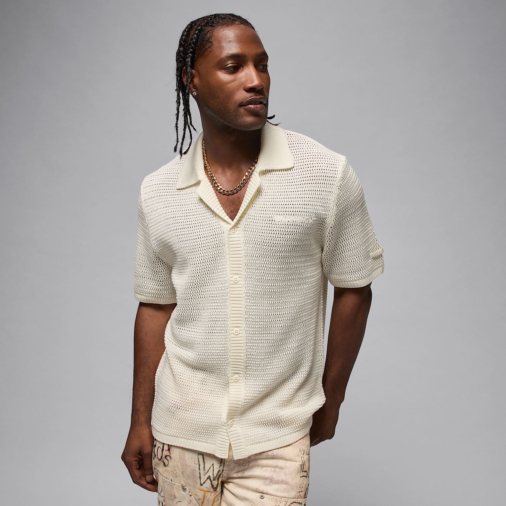 เสื้อถักแขนสั้นผู้ชาย Air Jordan