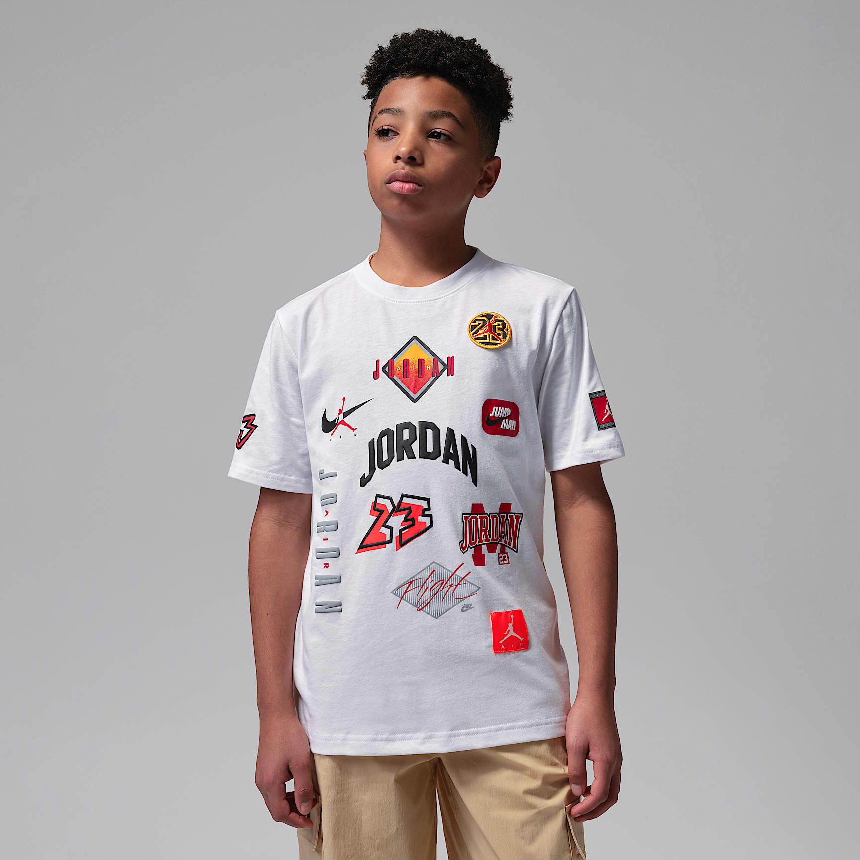 Playera con parche Dynasty para niños talla grande Jordan