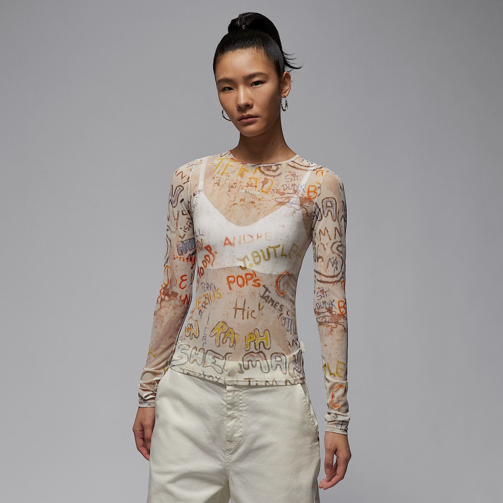 エア ジョーダン ウィメンズ メッシュ ロングスリーブ トップ