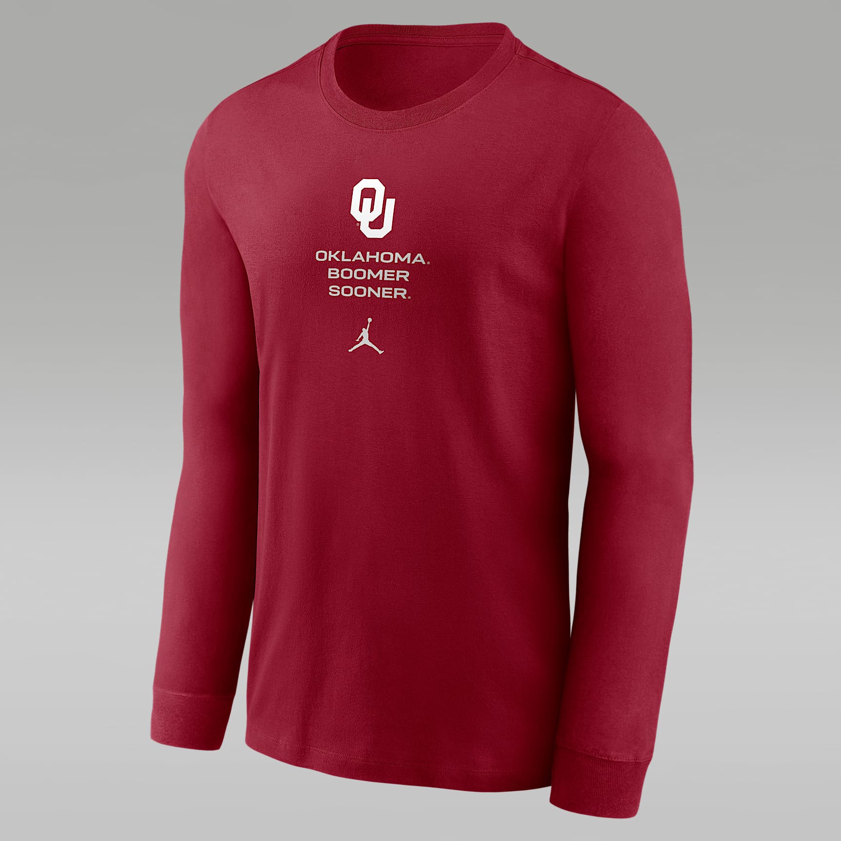 Oklahoma Sideline Men's Jordan Brand Dri-FIT College Long-Sleeve T-Shirt