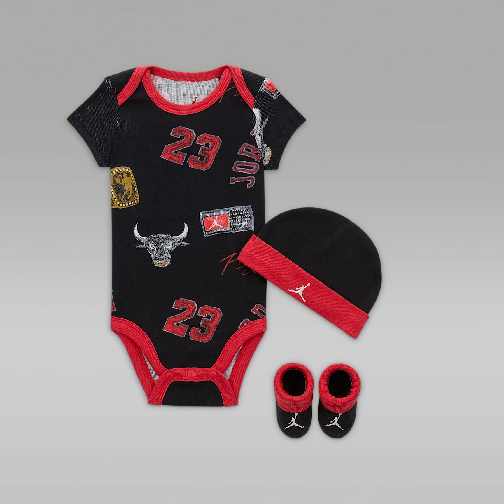 Conjunto estampado de 3 piezas para bebé Jordan MJ Essentials