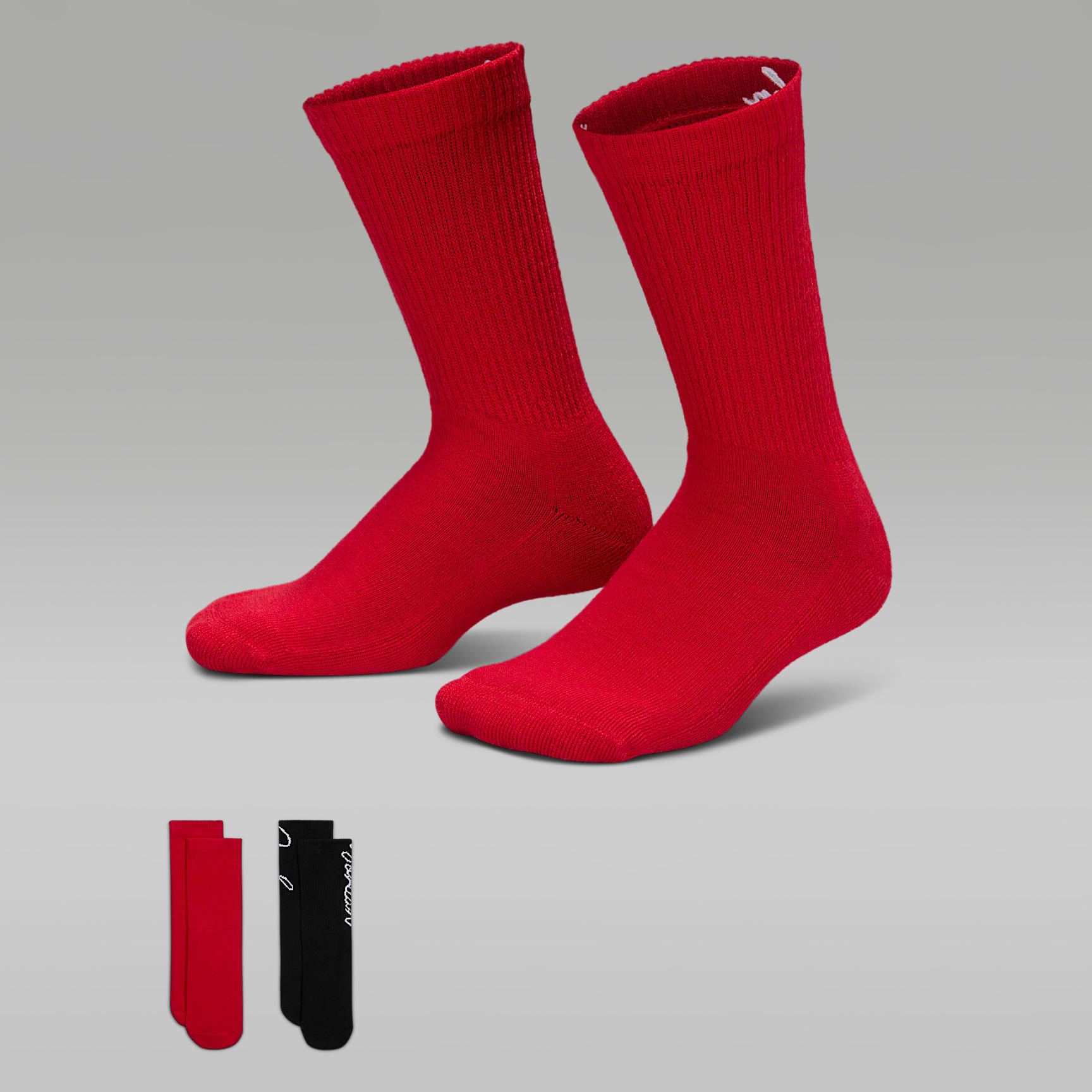 Jordan Big Kids' Sparkle Mesh Half Crew Socks (2 Pairs)