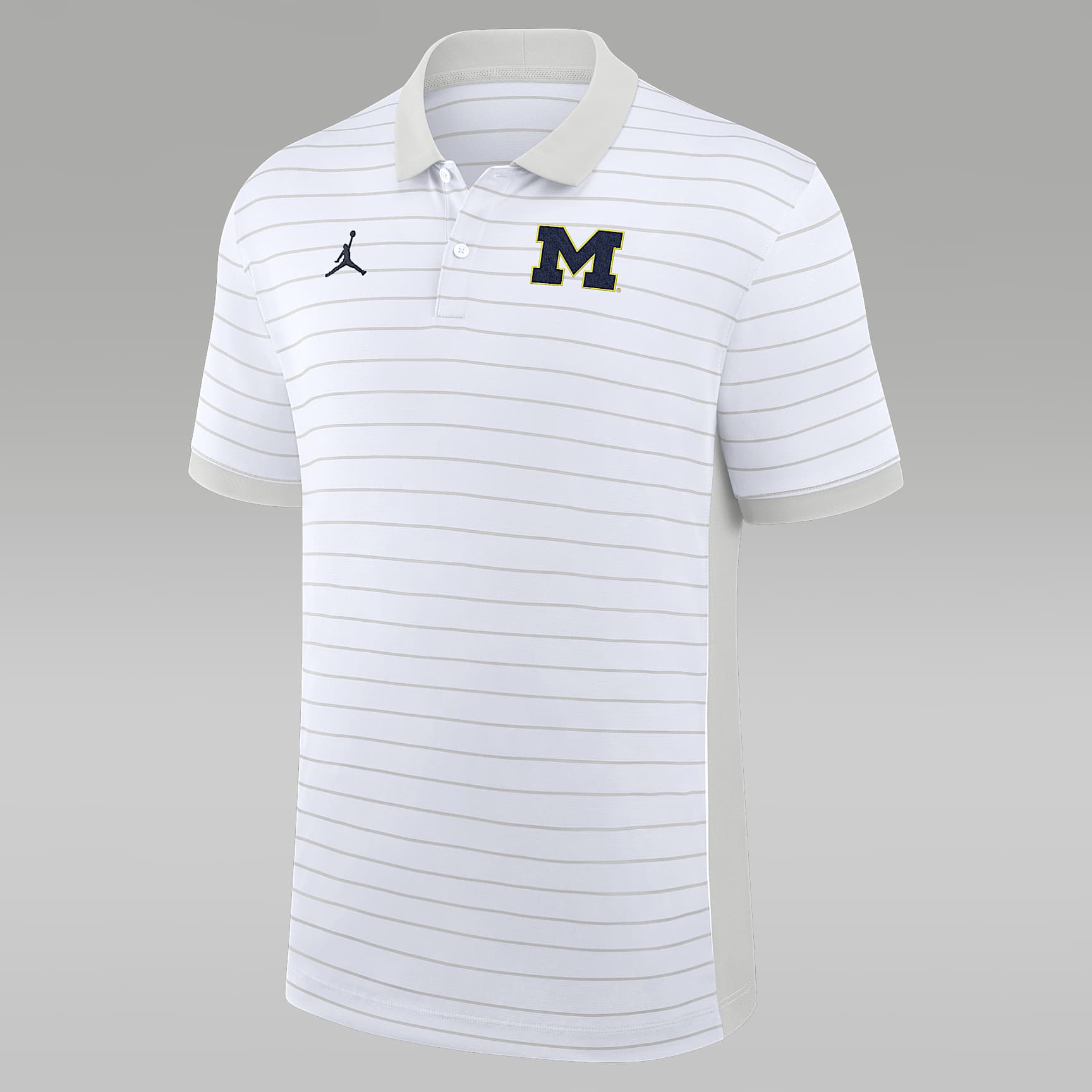 Michigan Sideline Victory Stripe Men's Jordan Brand Dri-FIT College Polo