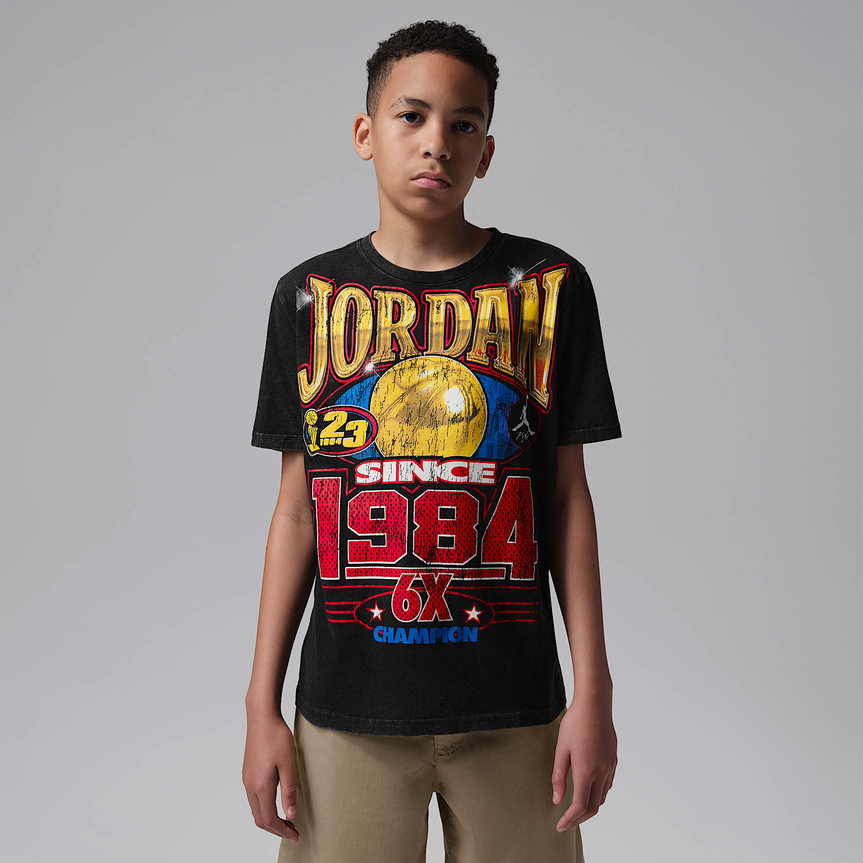 Jordan Big Kids' Gold 6 Times Since '84 T-Shirt