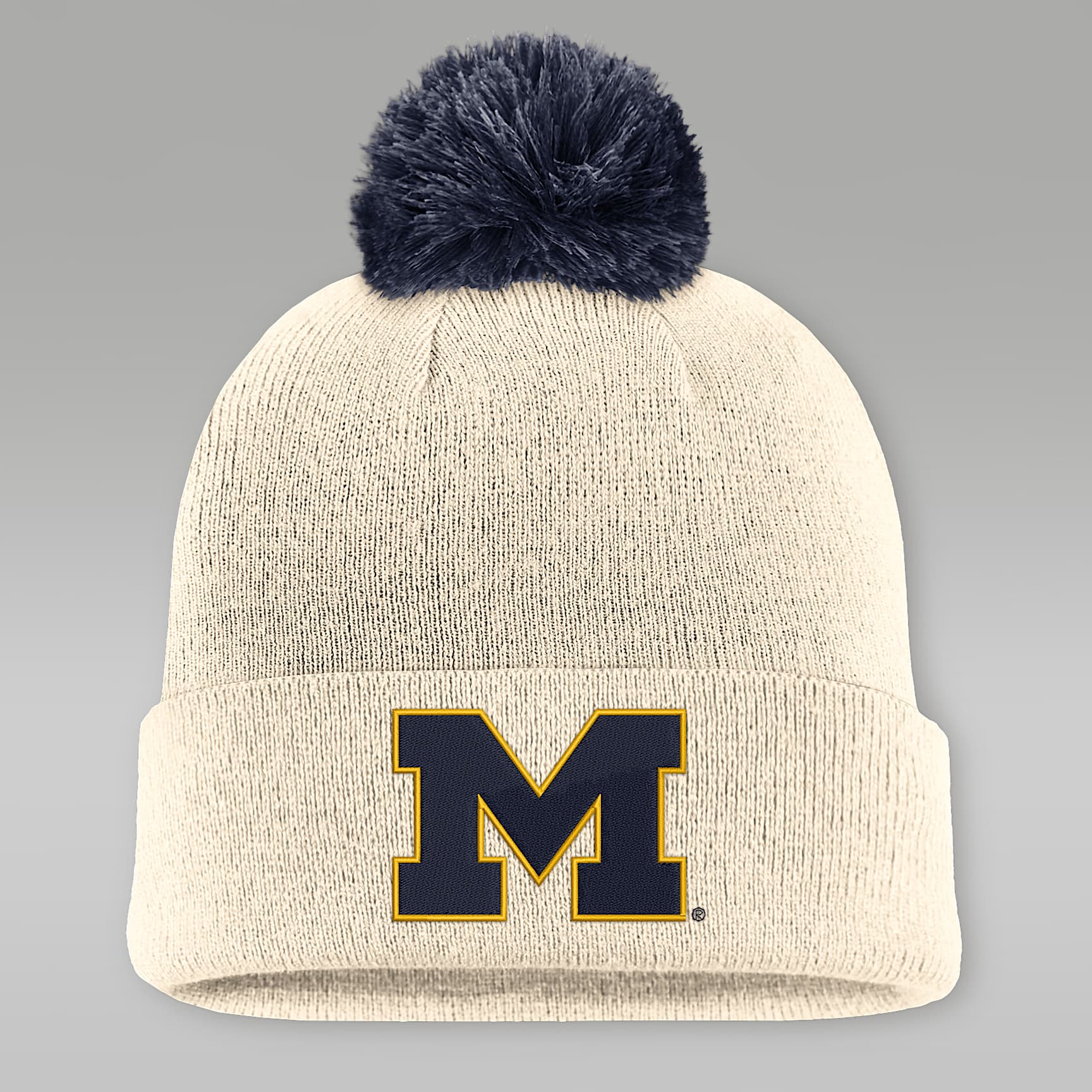 Michigan Campus Prep Script Men's Jordan Brand College Cuffed Pom Beanie