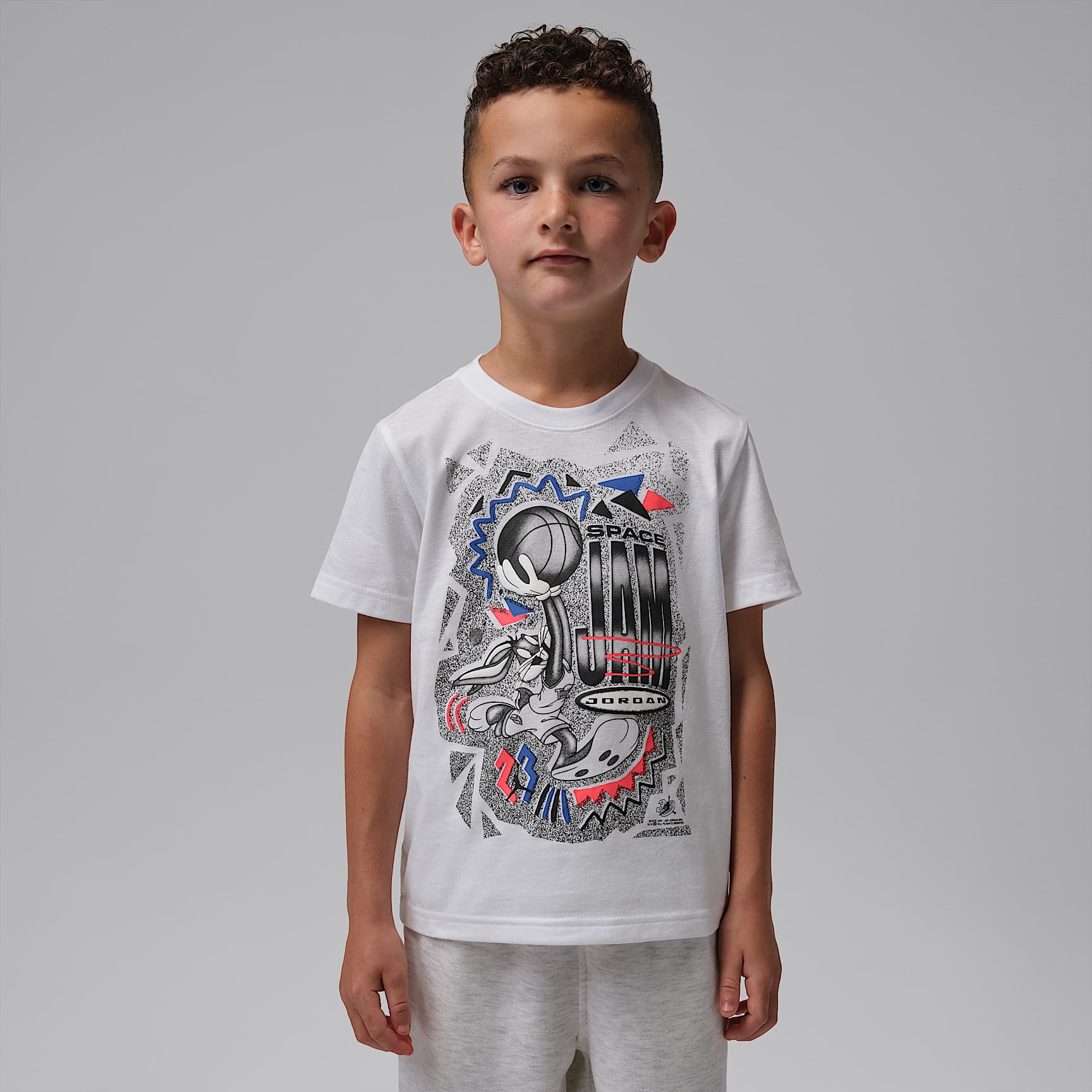 Jordan Space Jam Sketch T-shirt met graphic voor kleuters
