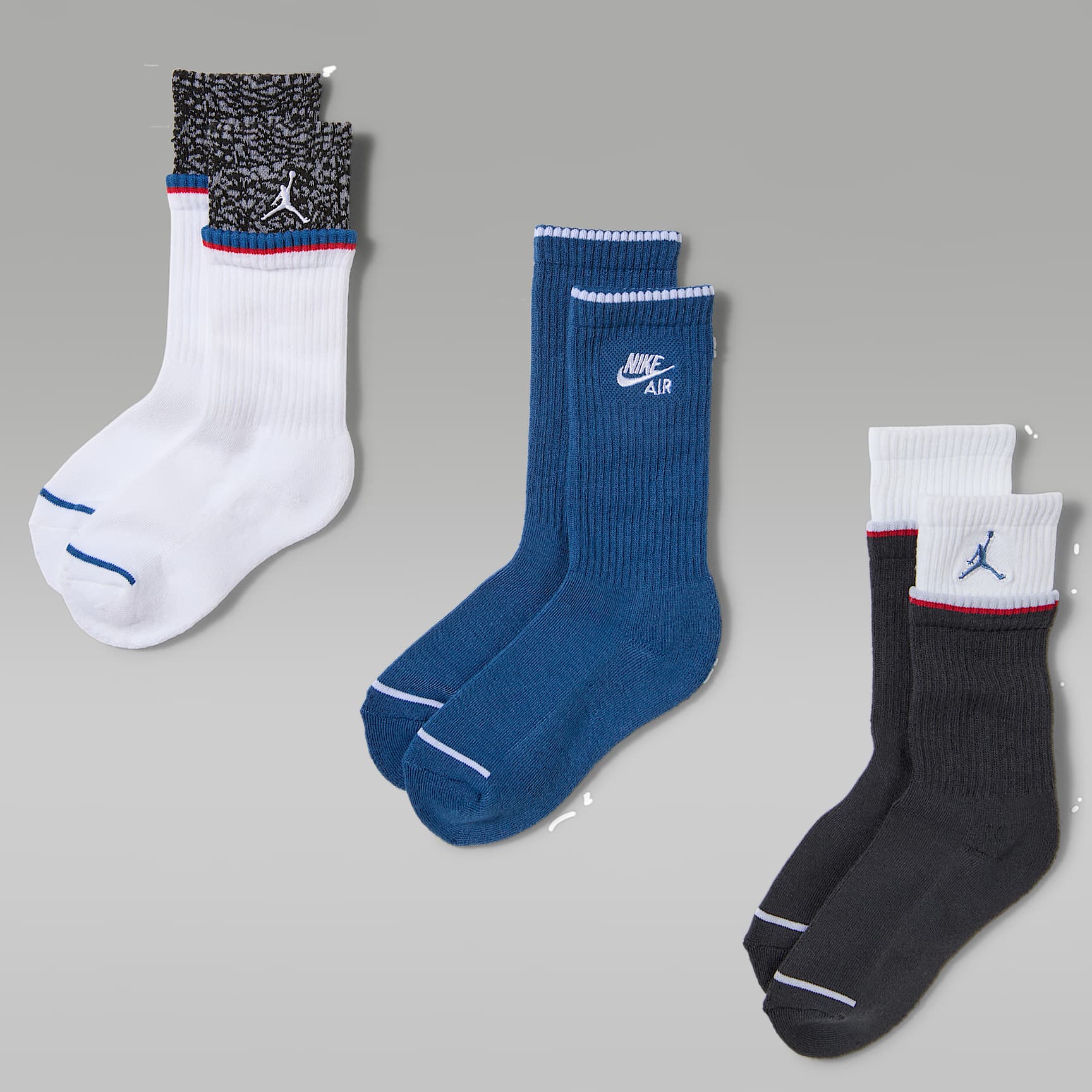 Calcetas retro AJ3 Jordan para niños (3 pares)