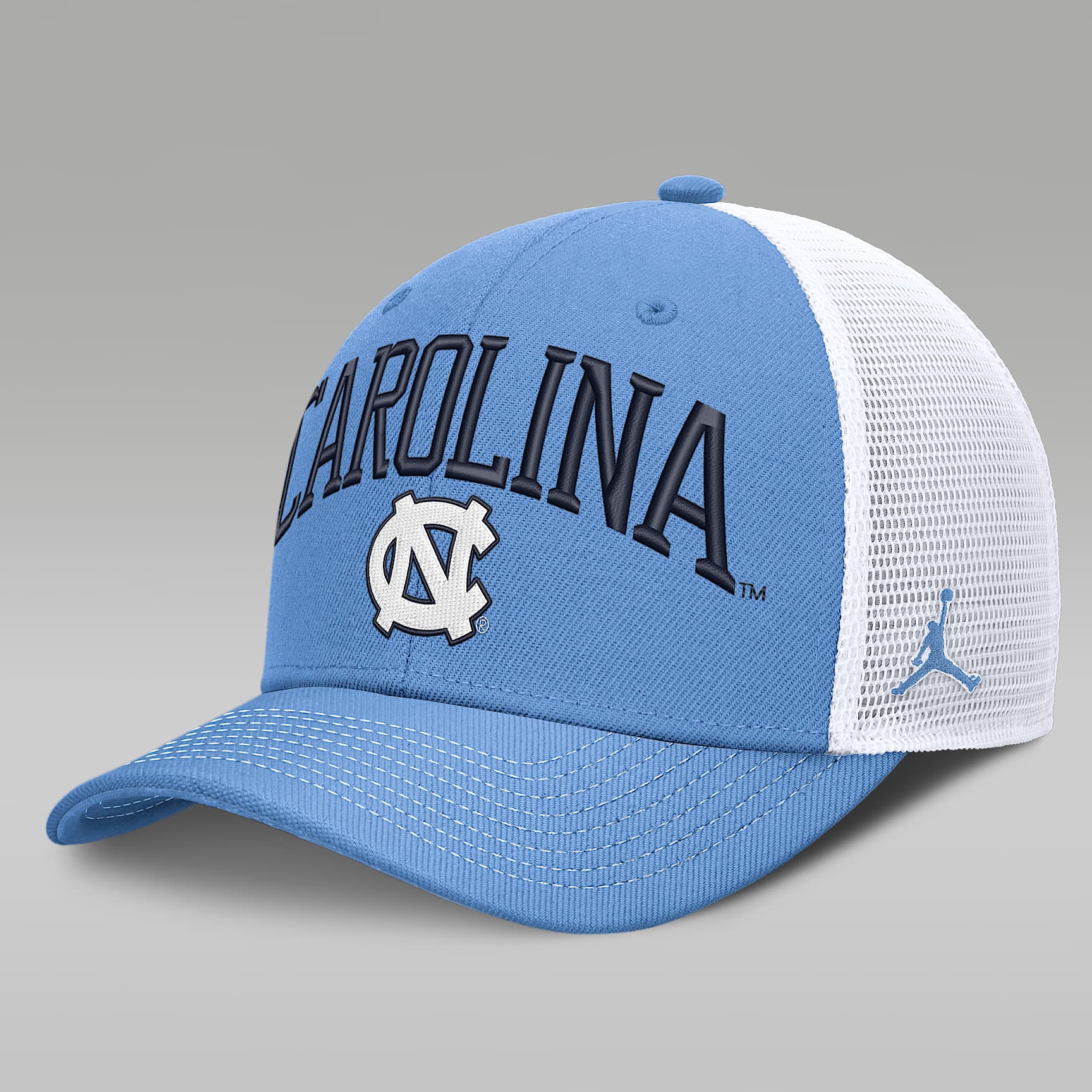 North Carolina Primetime Arched Men's Jordan Brand Dri-FIT College Trucker Adjustable Hat