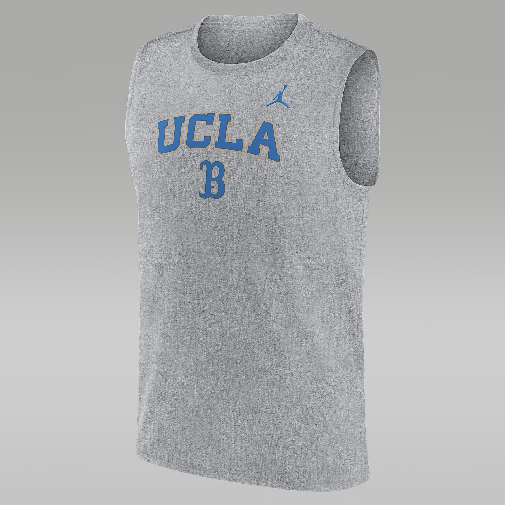 Camiseta sin mangas universitaria marca Jordan Dri-FIT para hombre UCLA Primetime Arch Legend