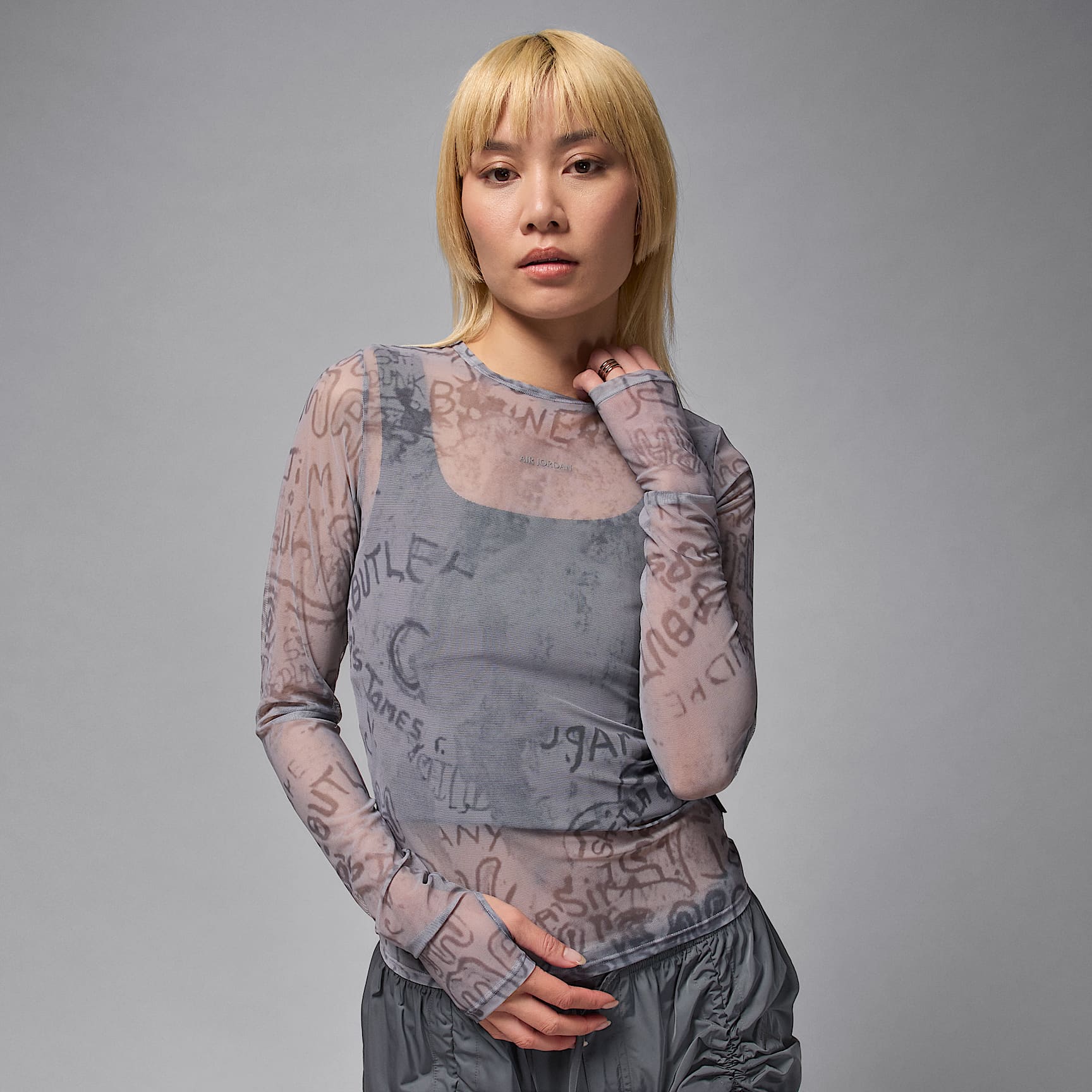 Air Jordan Women's Mesh Long-Sleeve Top