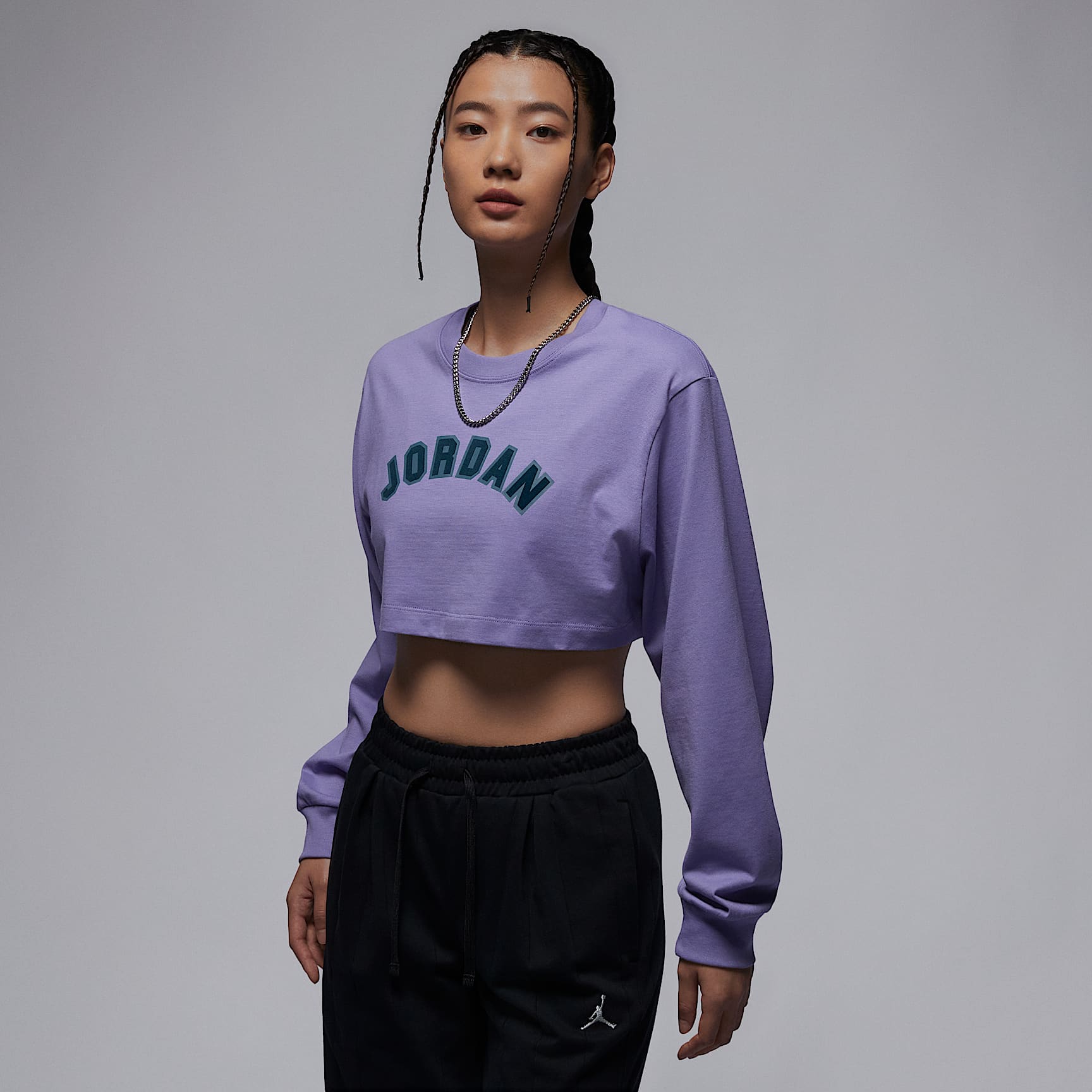 Jordan Women's Super-Crop Long-Sleeve Graphic T-Shirt