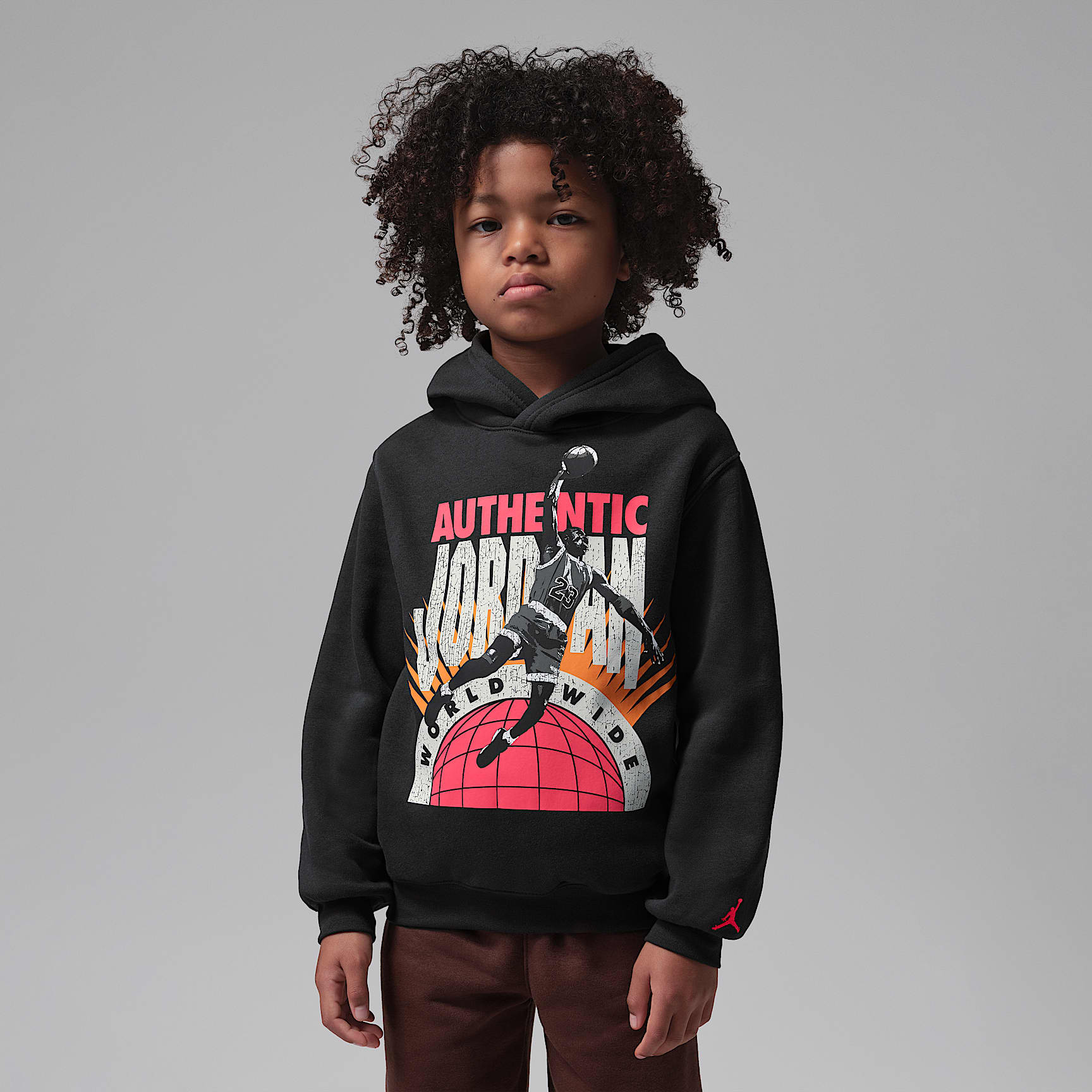 Sudadera con gorro sin cierre Jordan Authentic para niños talla pequeña Jordan