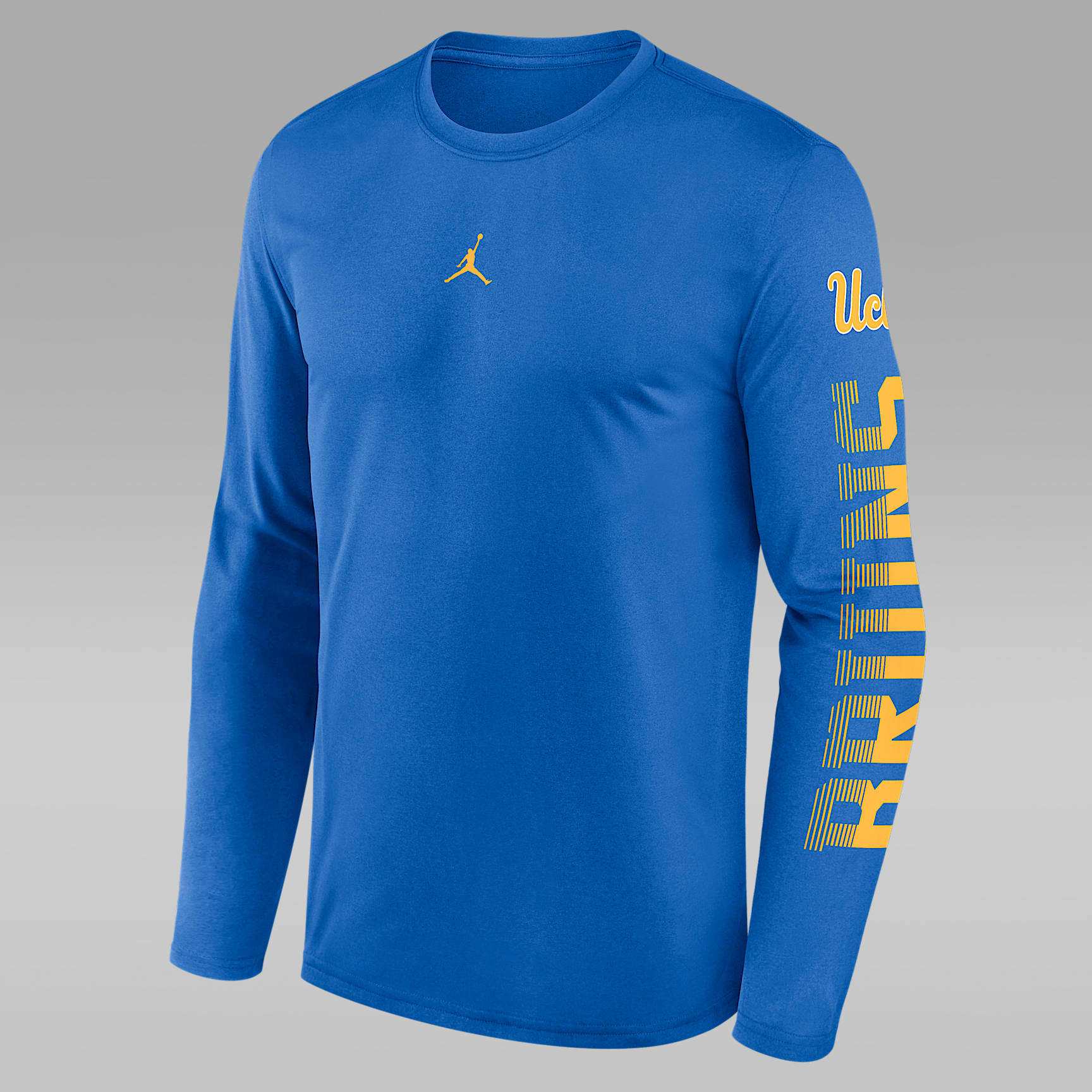 Playera de manga larga universitaria marca Jordan Dri-FIT para hombre UCLA Primetime Legend