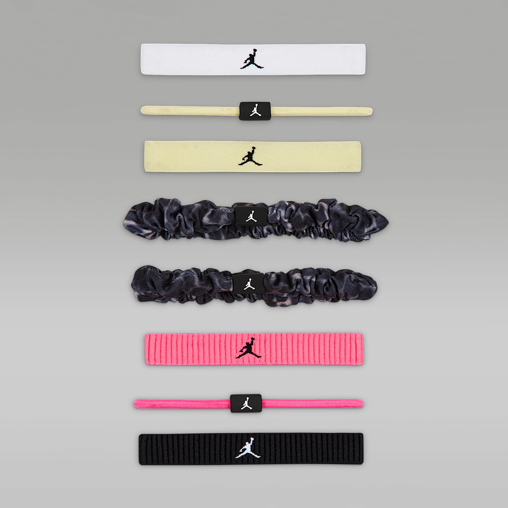 Jordan Sport Mixed Elastic Hair Ties (8-Pack)
