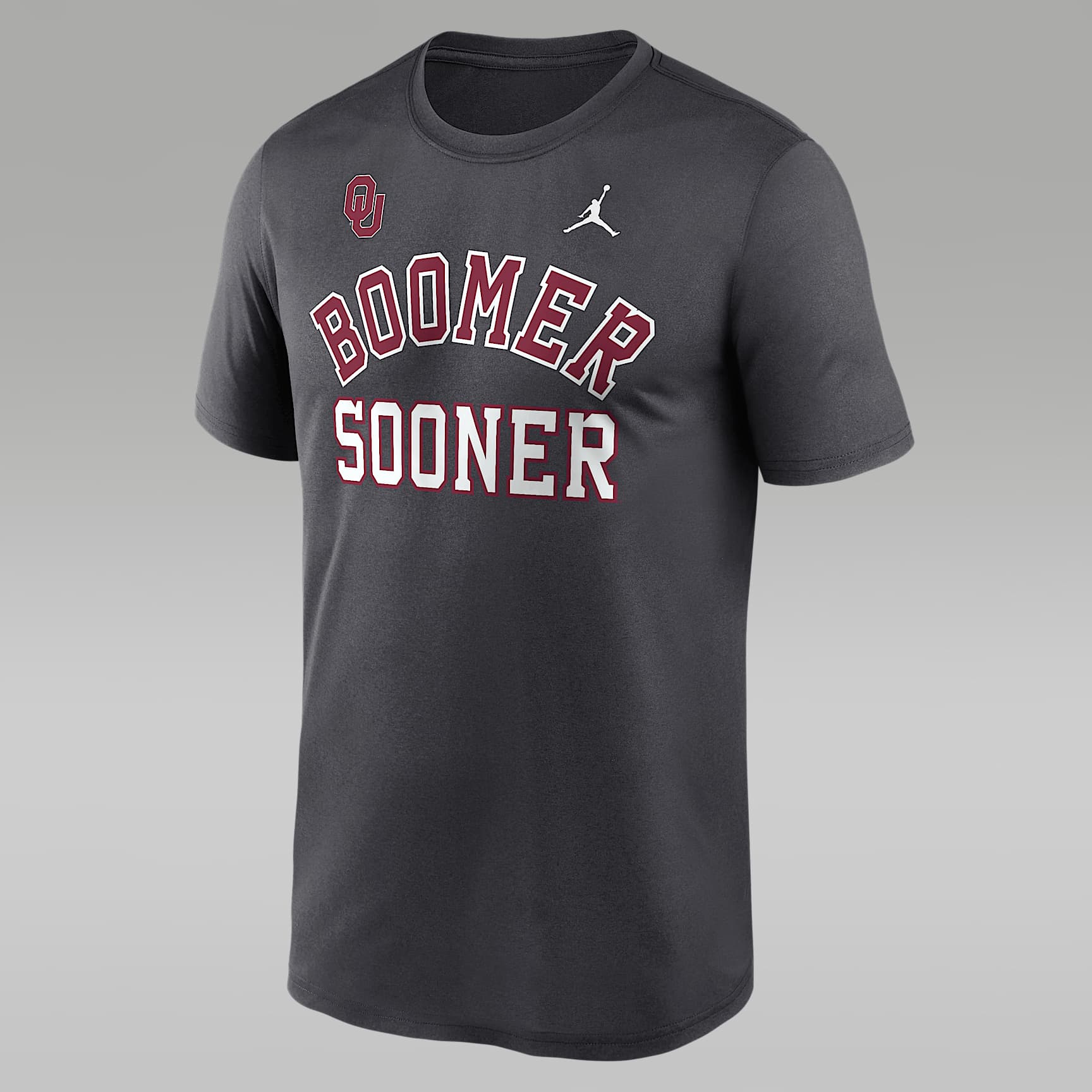 Playera universitaria Nike Dri-FIT para hombre Oklahoma Primetime Arch Mantra Legend