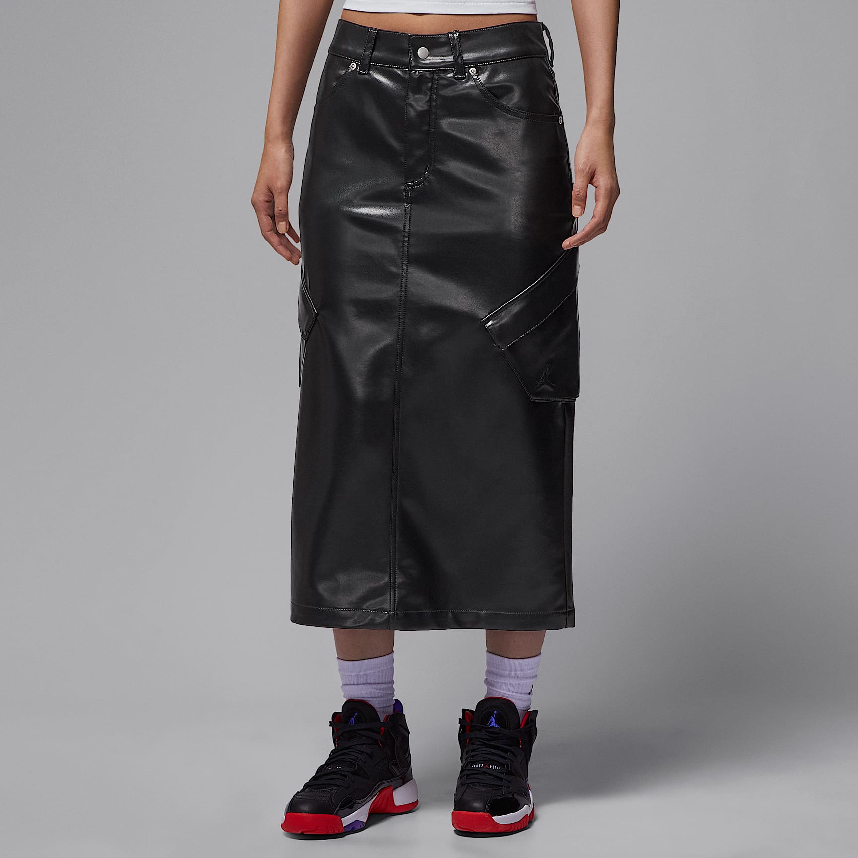 조던 플라이트 시카고 여성 인조 가죽 스커트