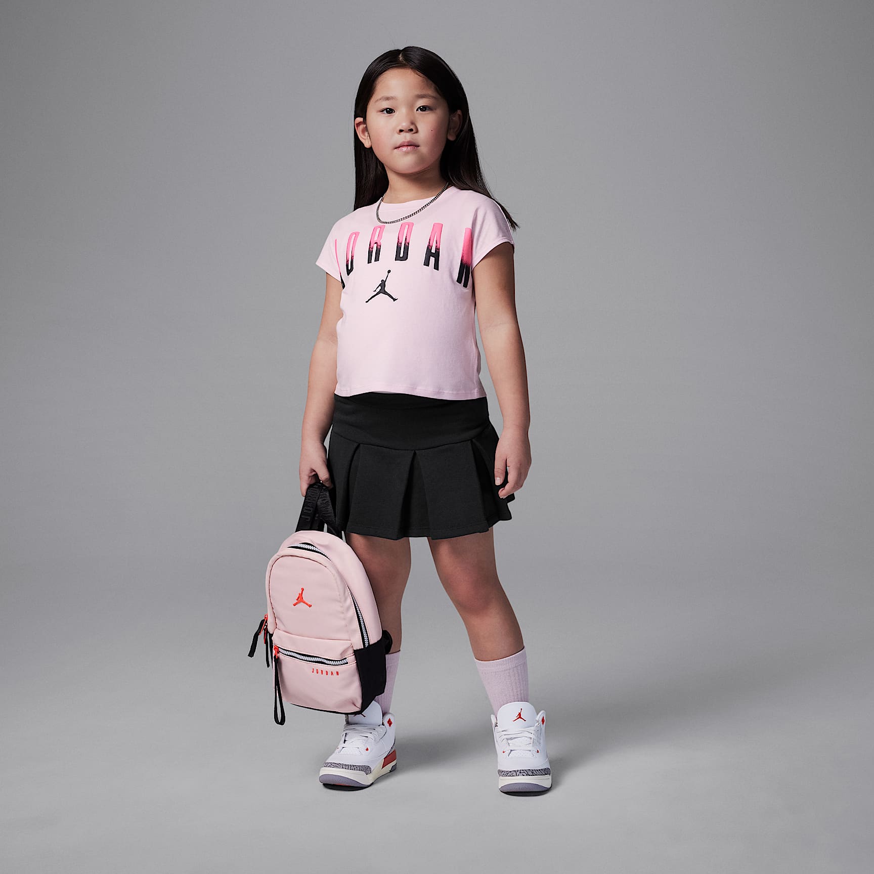 Conjunto de 2 piezas de skort plisado para niños de preescolar Jordan