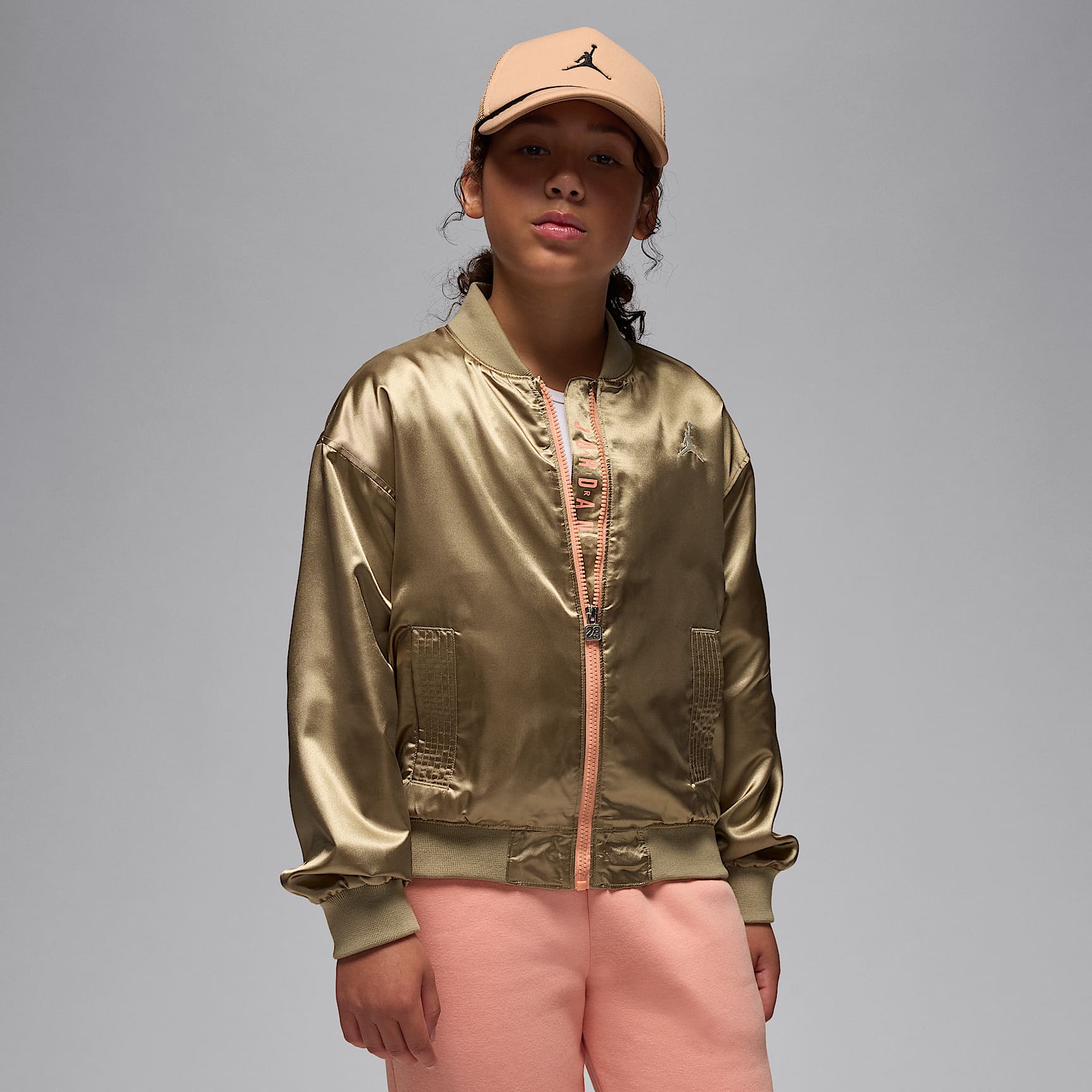 Jordan Big Kids' Colorblocked Satin Bomber