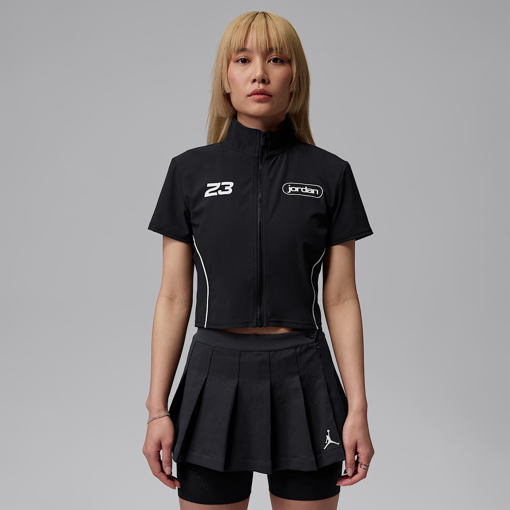 Playera con cierre completo para mujer Jordan Brooklyn