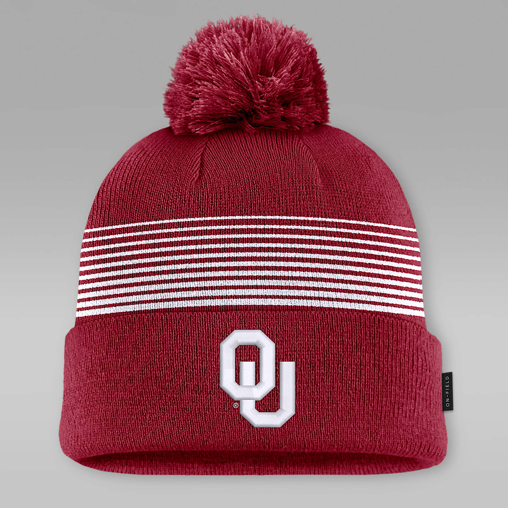 Gorro con dobladillo y pompón universitario marca Jordan para hombre Oklahoma Sideline Peak