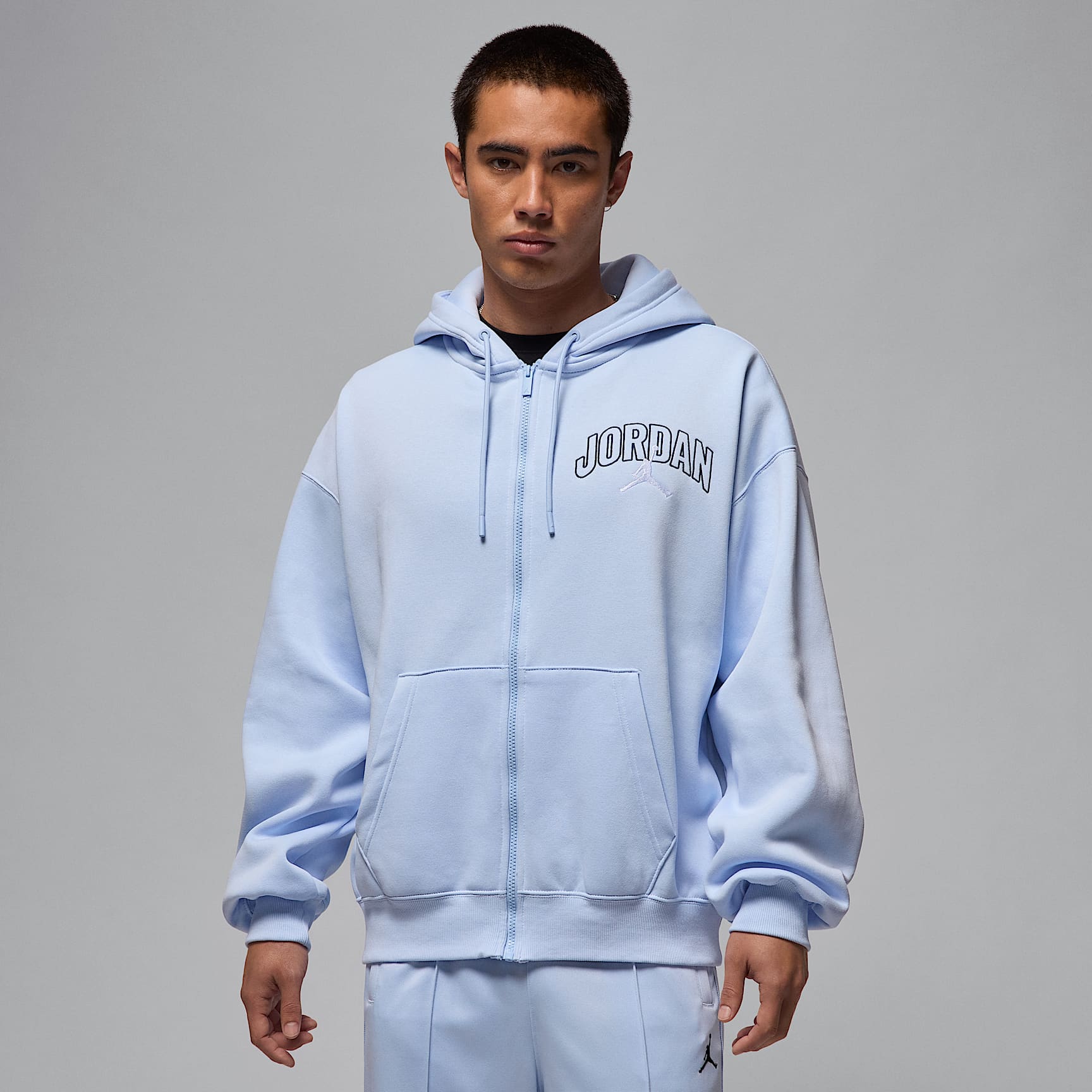 Sweat à capuche et zip oversize Jordan Brooklyn Fleece pour homme