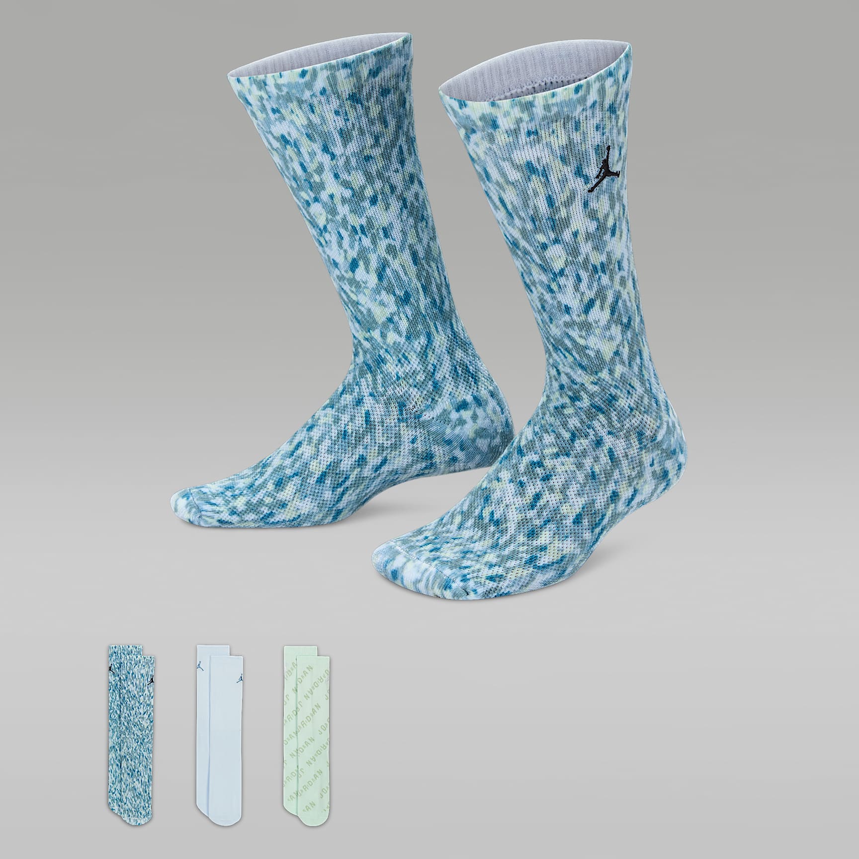 Calcetas Jordan MJ Essentials Poolside para niños talla grande (3 pares)