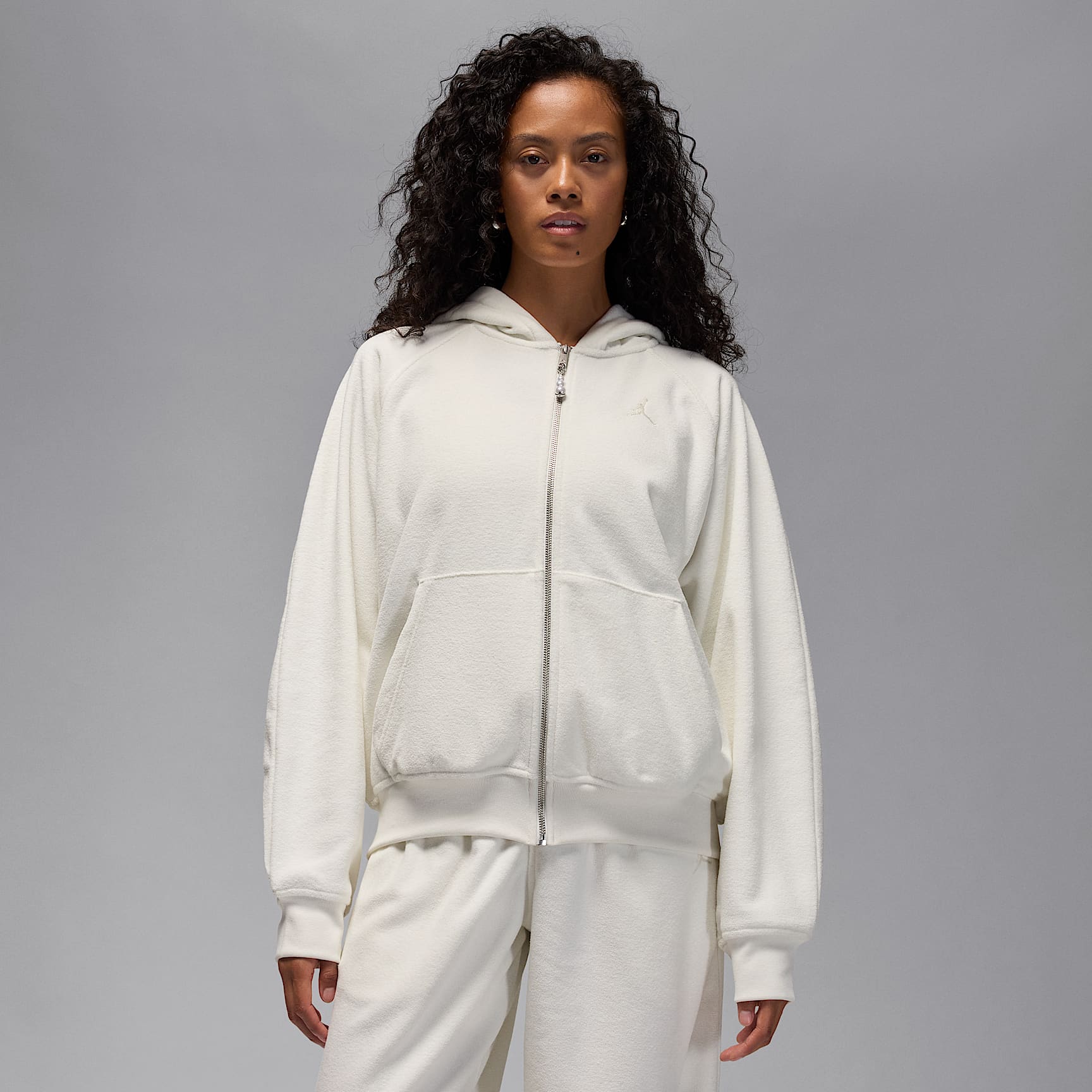 Sudadera con gorro y cierre completo para mujer Jordan Flight Fleece