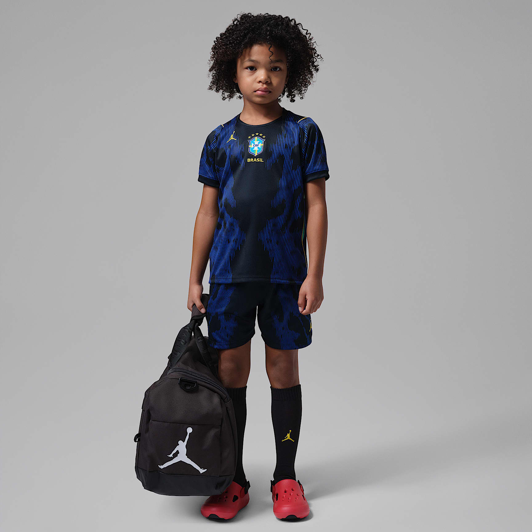 Ensemble 3 pièces Replica Jordan Football Brésil 2026 Stadium Away pour enfant