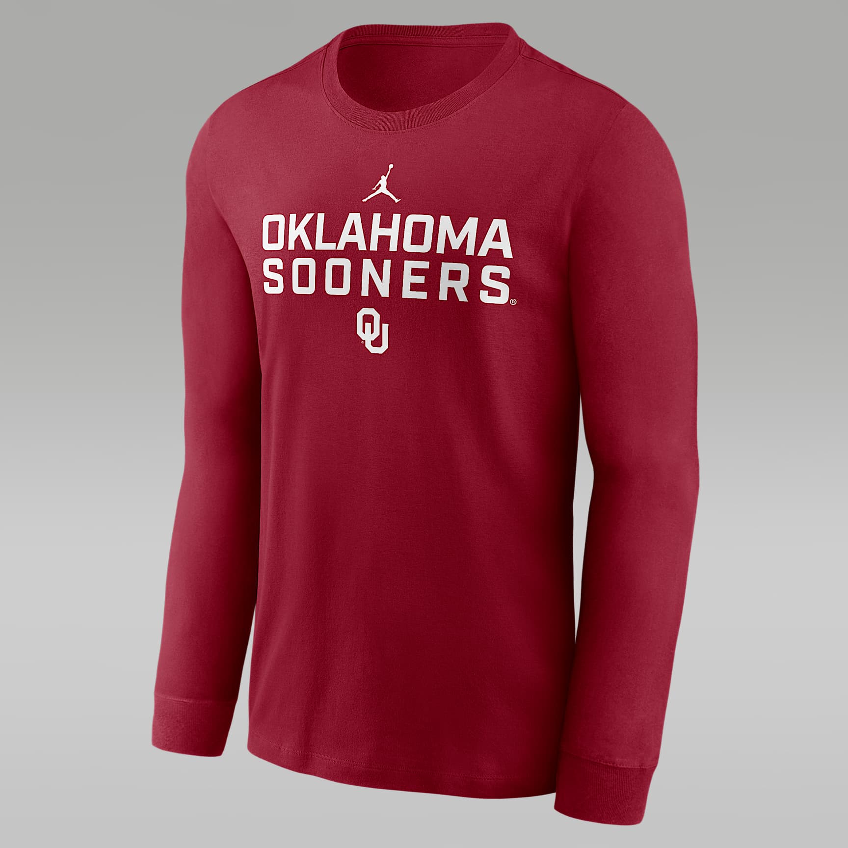 Oklahoma Sideline Men's Jordan Brand Dri-FIT College Long-Sleeve T-Shirt