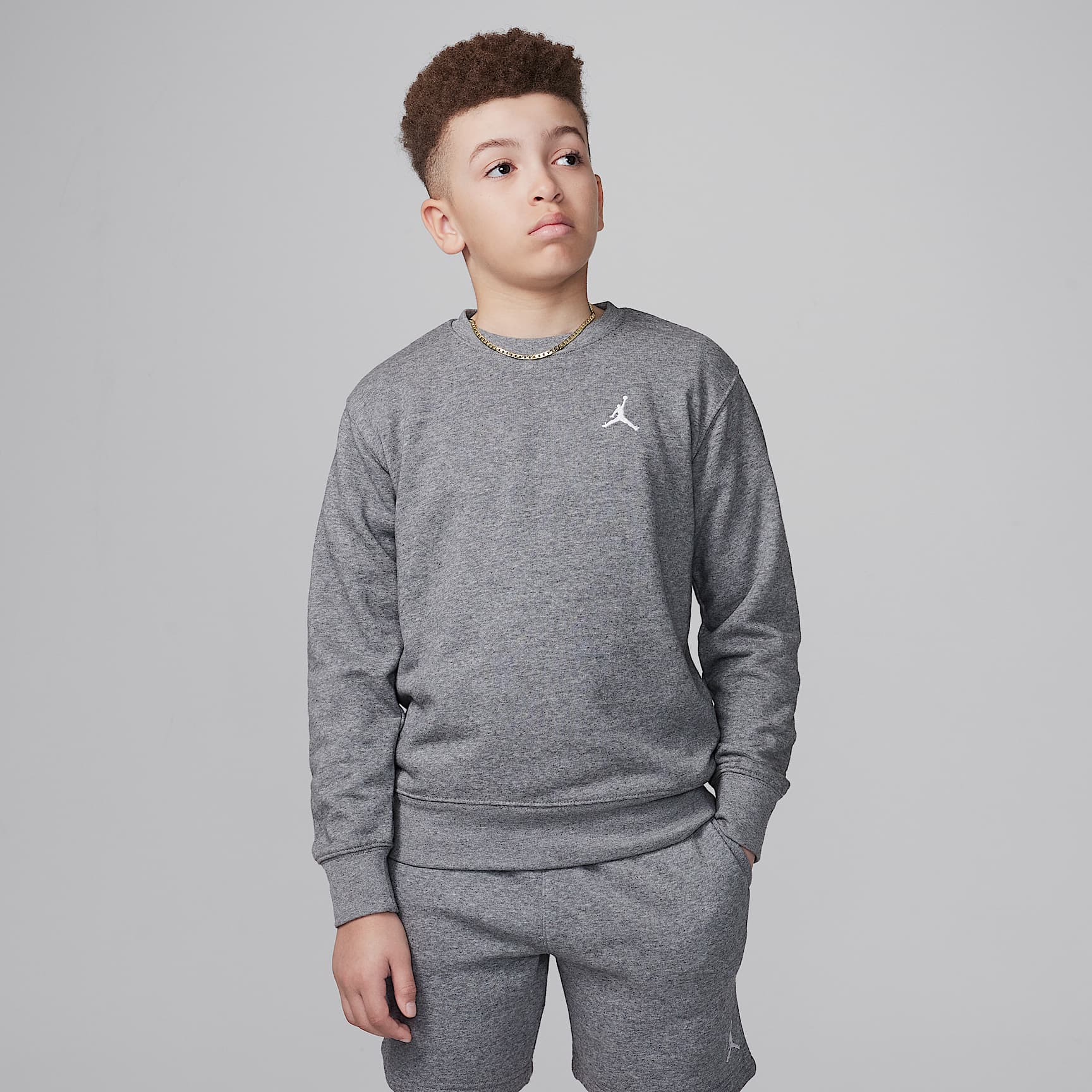 ジョーダン ブルックリン フレンチ テリー エッセンシャル ジュニア クルー