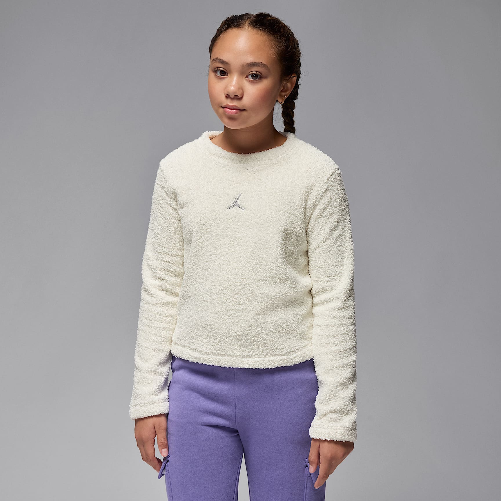 Jordan Mountainside Big Kids' Bouclé Crew