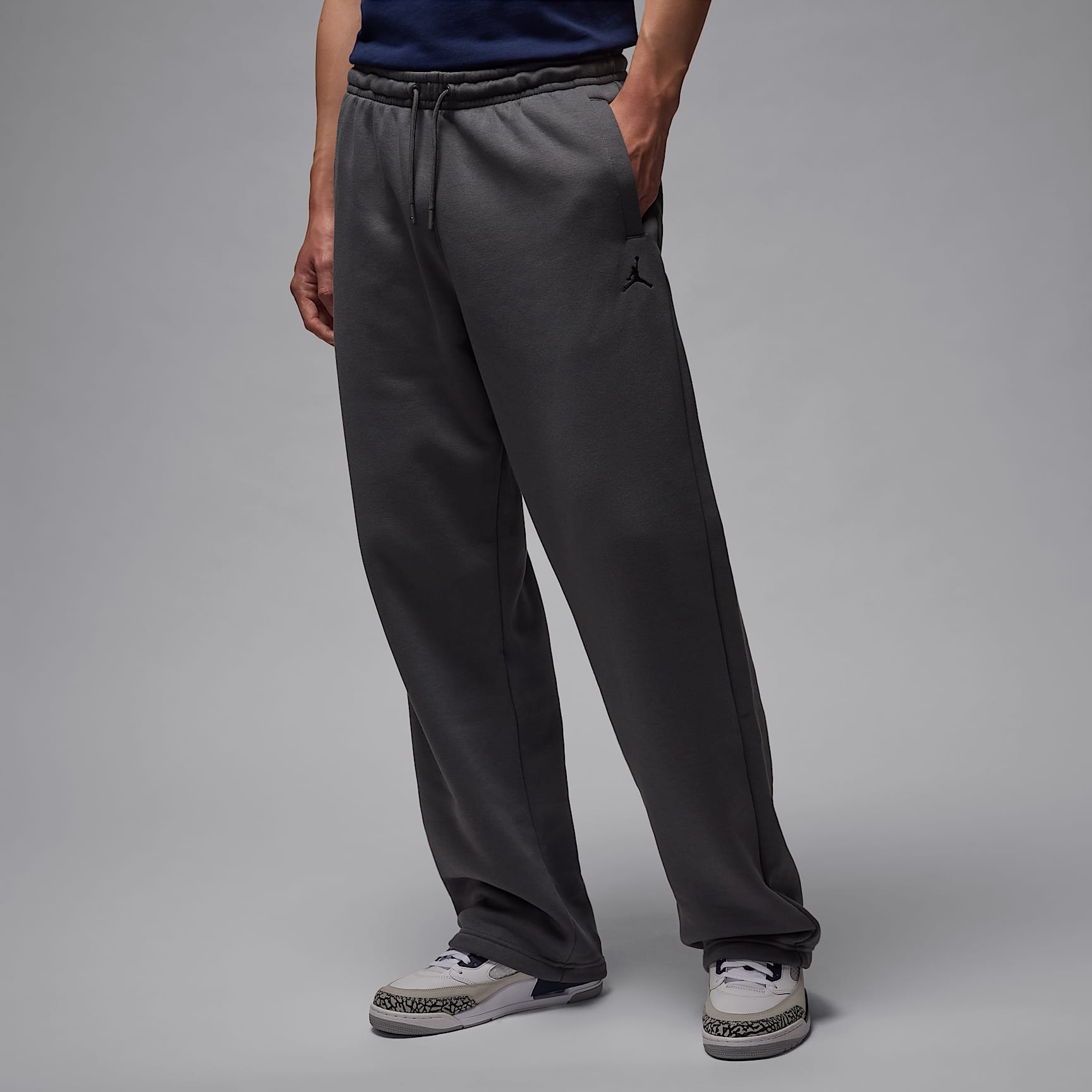 Jordan Brooklyn Fleece Men's Oversized Open-Hem Trousers