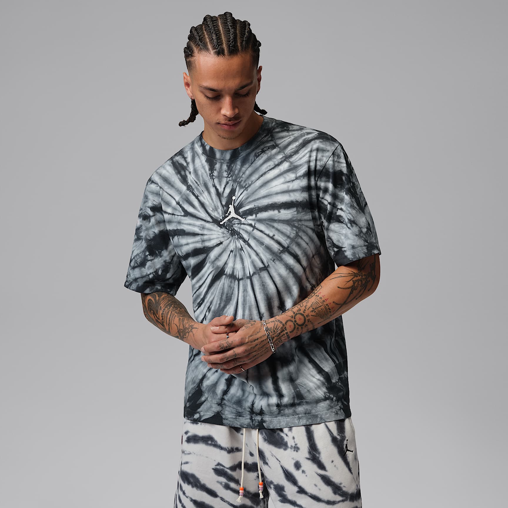 조던 브루클린 남성 타이다이 페스티벌 티셔츠