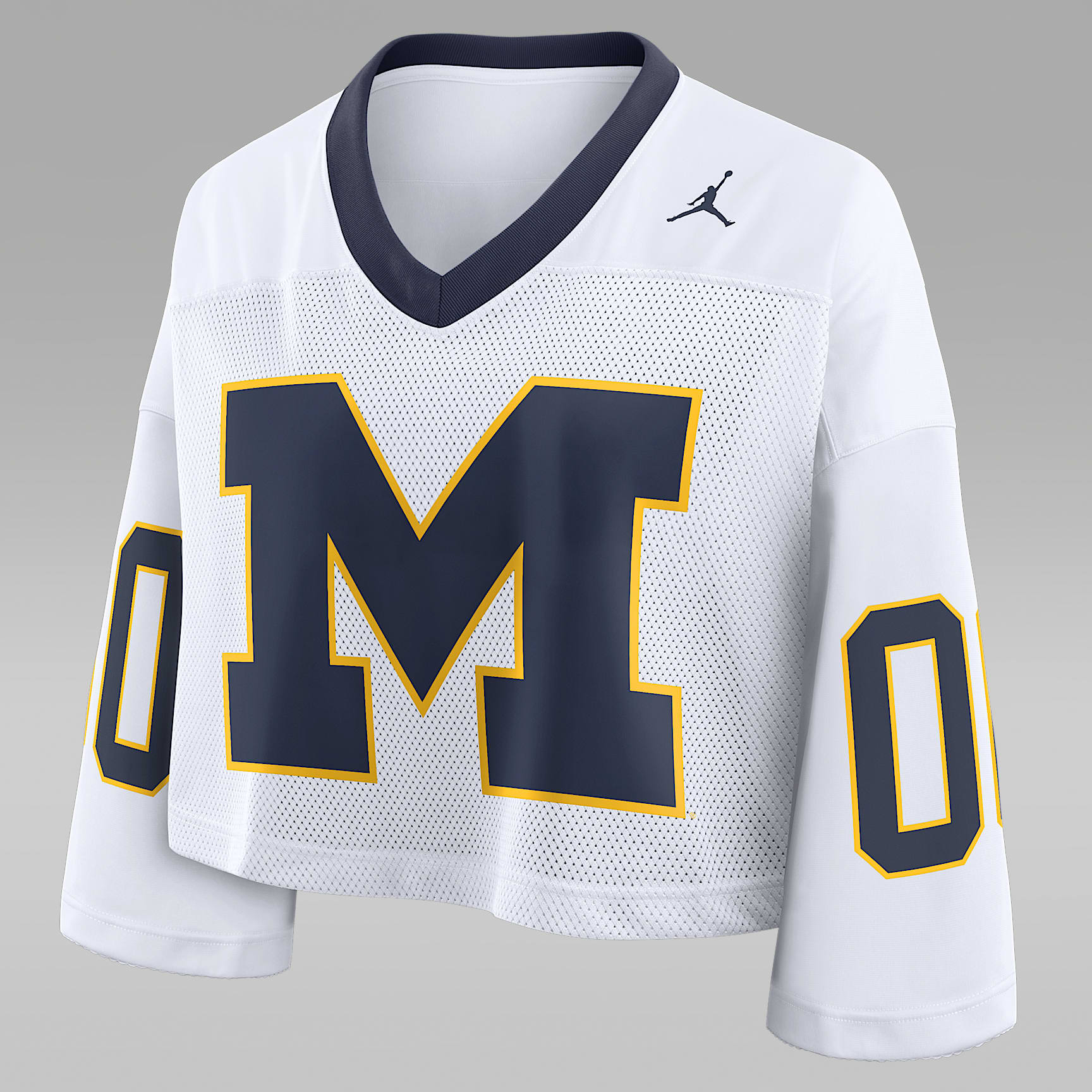 Michigan Logo Women's Jordan Brand Dri-FIT College Cropped Jersey