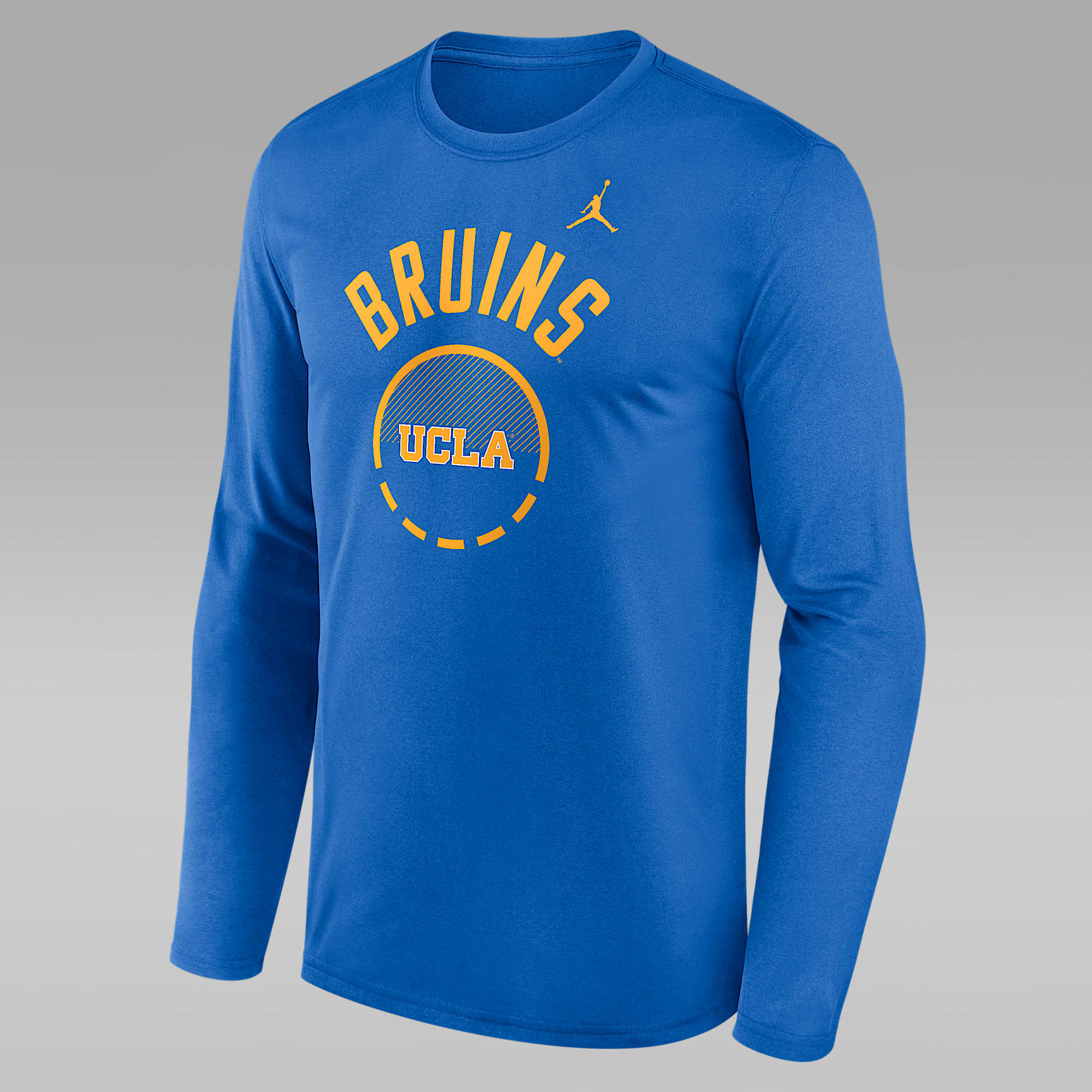 Playera de manga larga universitaria marca Jordan Dri-FIT para hombre UCLA Courtside