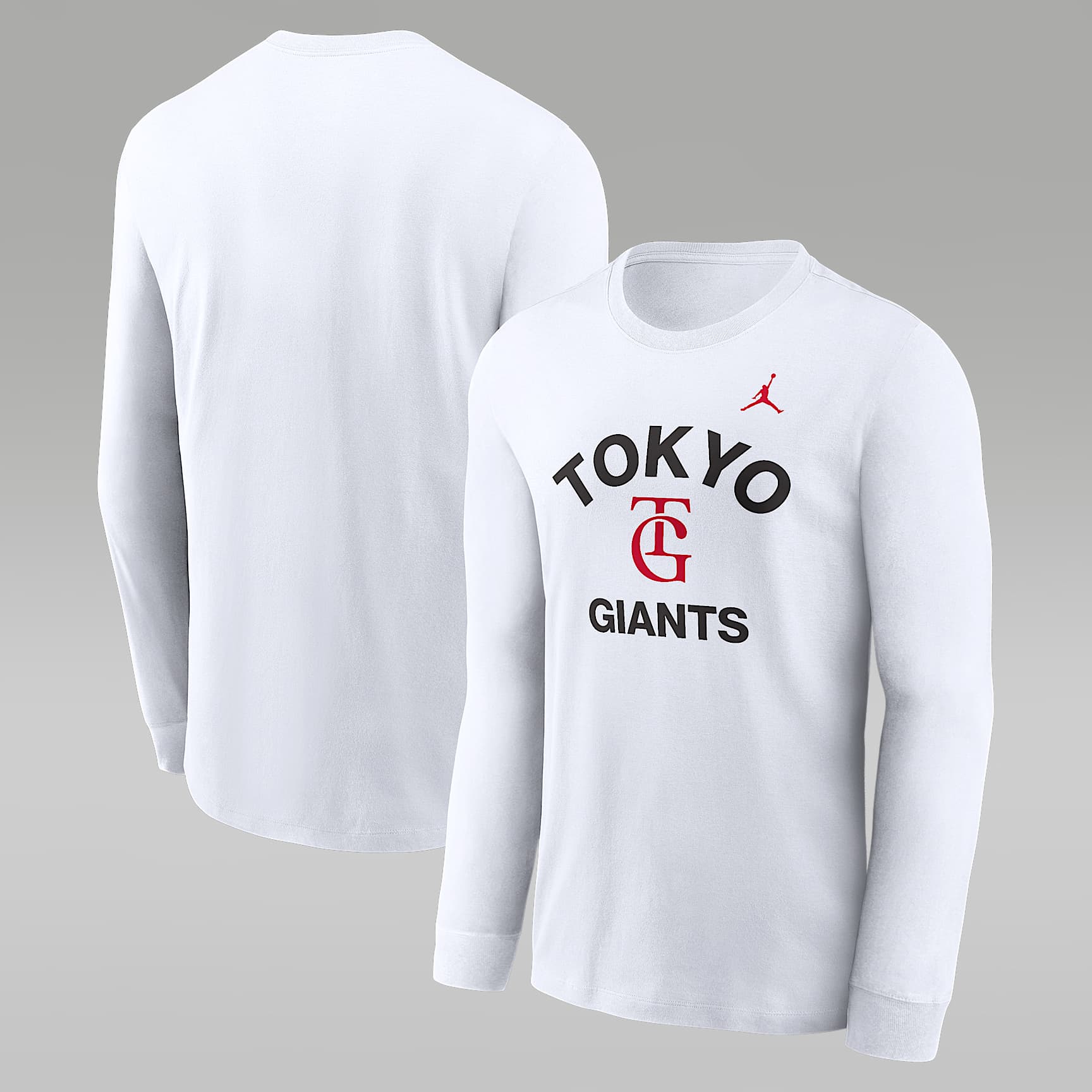 東京 読売ジャイアンツ x ジョーダン エクスクルーシブコレクション メンズ ロングスリーブ Tシャツ
