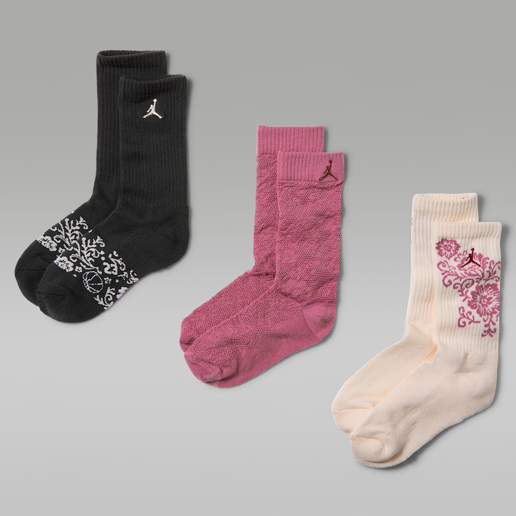 Calcetas de encaje floral para niños (3 pares) Jordan
