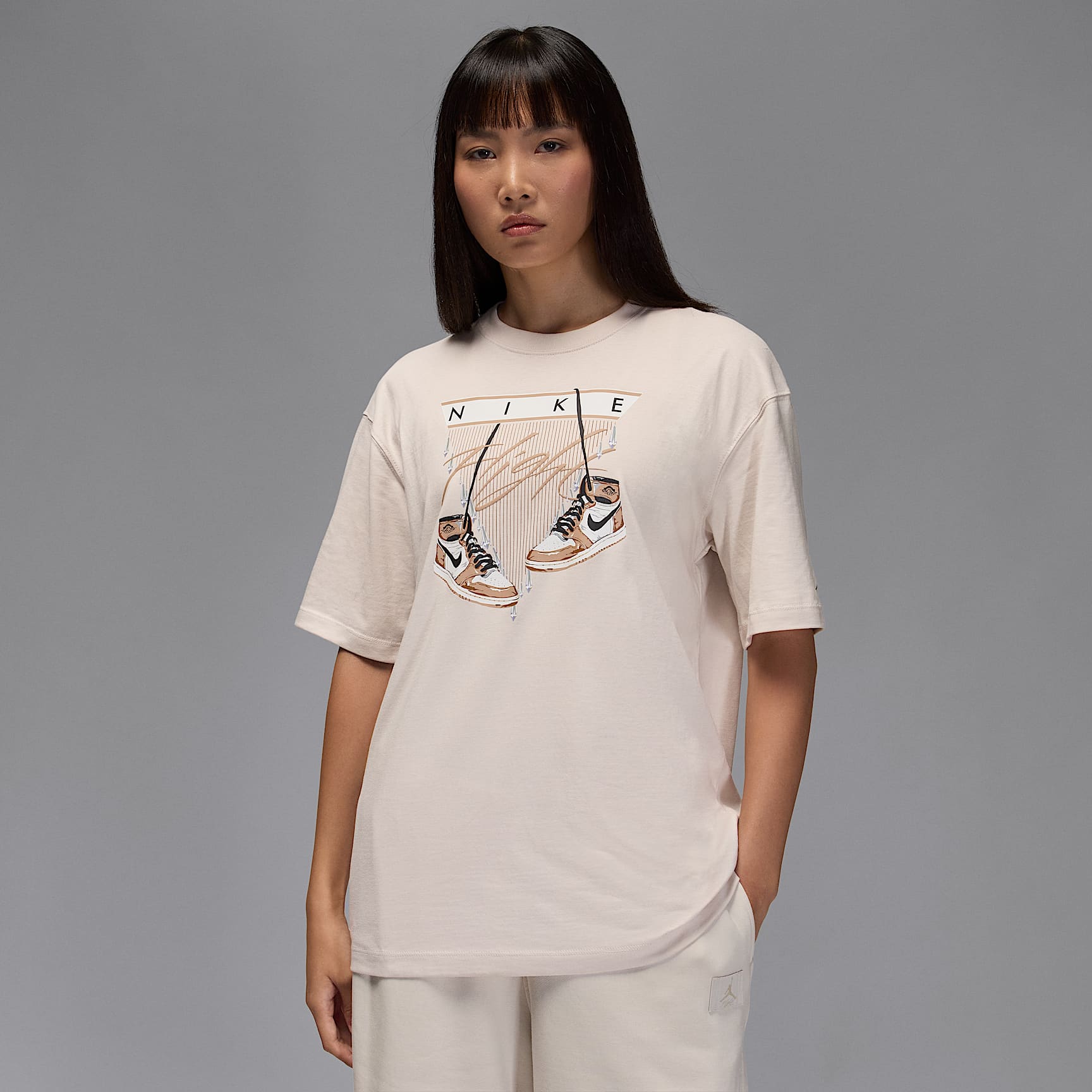 조던 플라이트 여성 오버사이즈 티셔츠