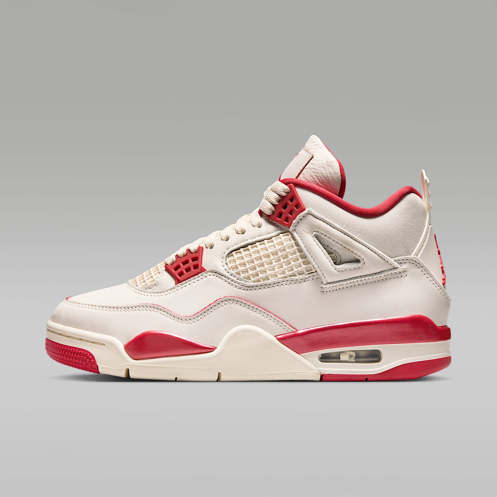 Air Jordan 4 Retro 'Pale Ivory and Tough Red' Women's Shoes