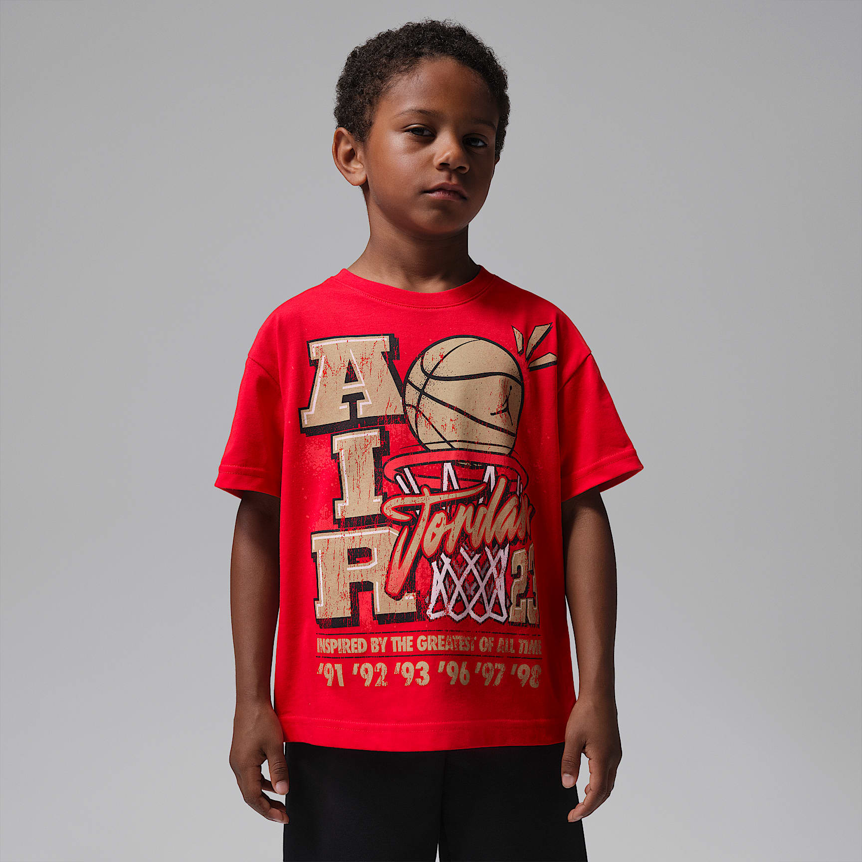 Jordan Little Kids' Retro Hoop Distressed Graphic T-Shirt