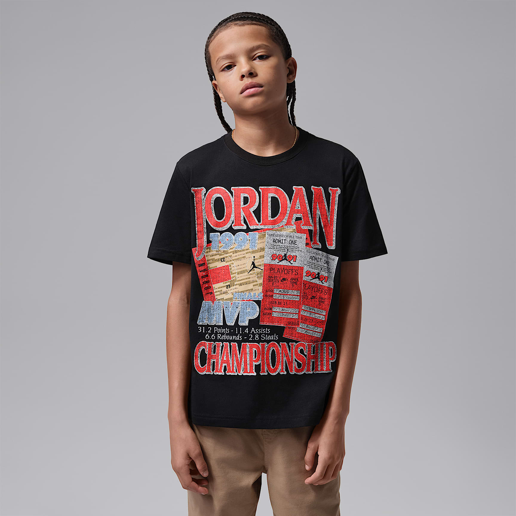 Air Jordan 6 Big Kids' '91 Playoff Tix T-Shirt